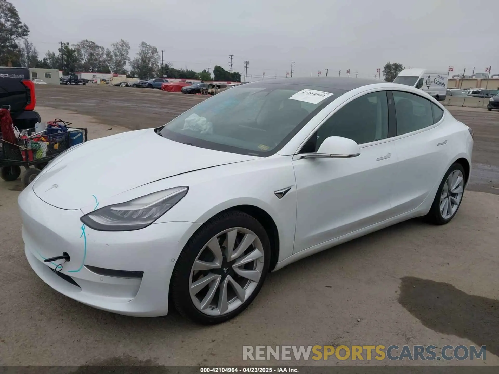 2 Photograph of a damaged car 5YJ3E1EAXLF806438 TESLA MODEL 3 2020