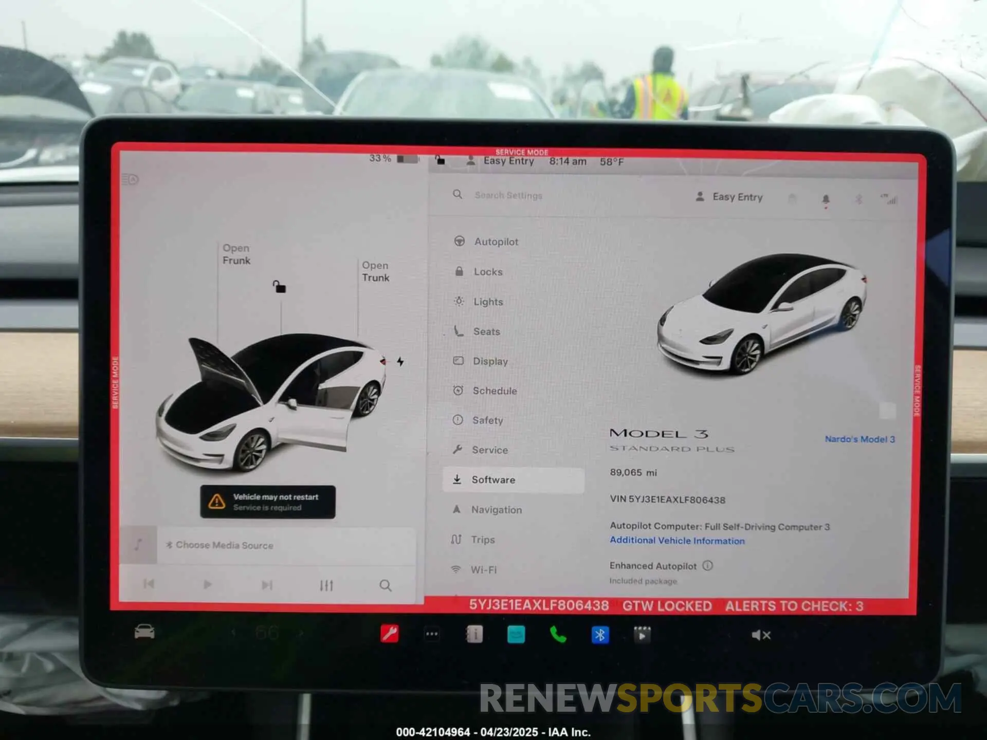 7 Photograph of a damaged car 5YJ3E1EAXLF806438 TESLA MODEL 3 2020