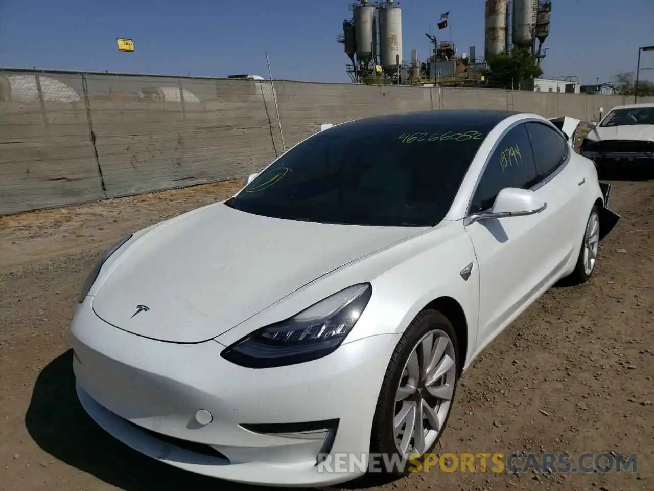 2 Photograph of a damaged car 5YJ3E1EAXLF806620 TESLA MODEL 3 2020