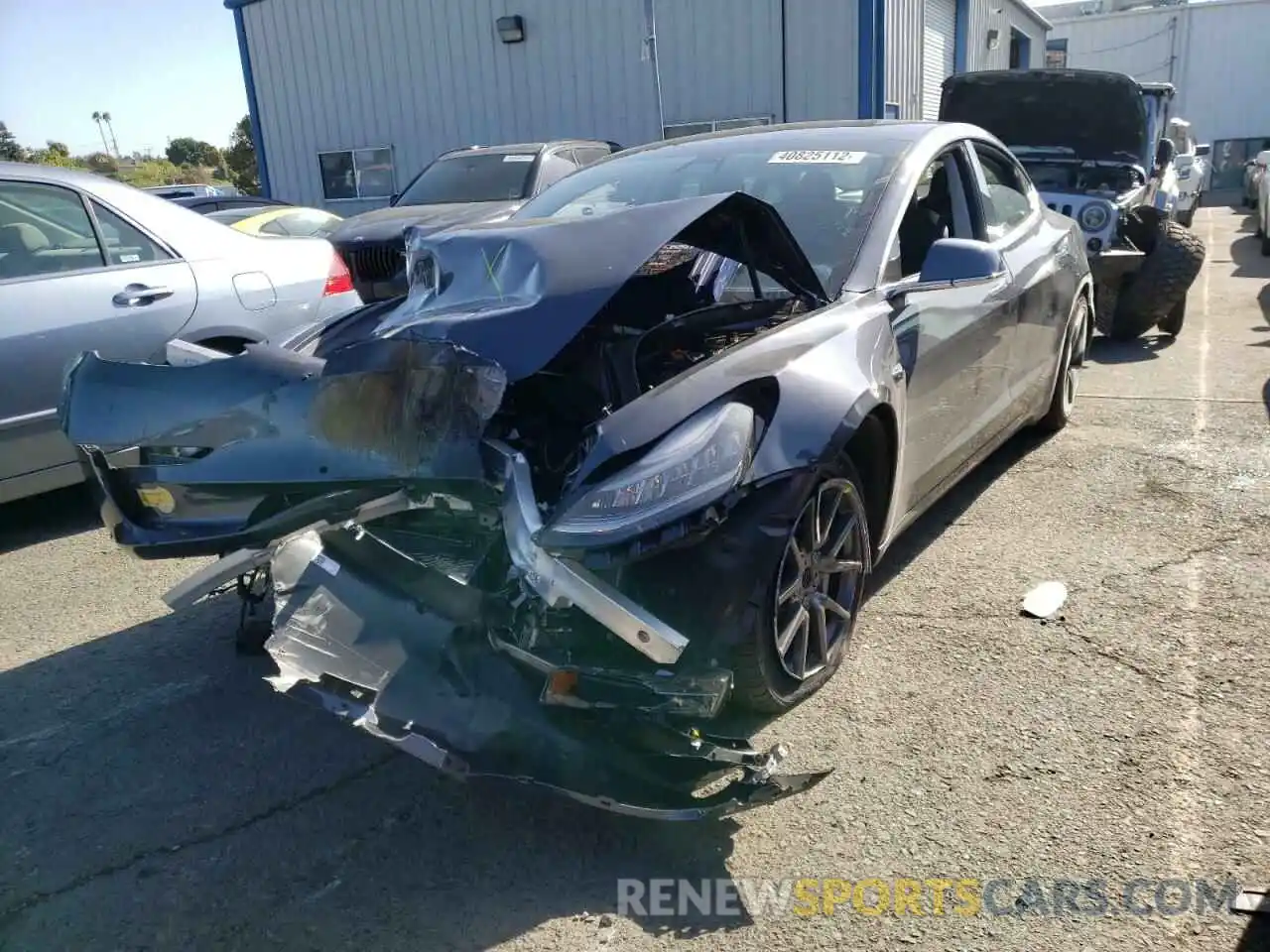 2 Photograph of a damaged car 5YJ3E1EAXLF807346 TESLA MODEL 3 2020