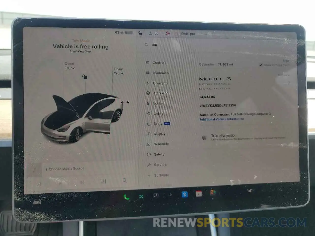 9 Photograph of a damaged car 5YJ3E1EB0LF512250 TESLA MODEL 3 2020