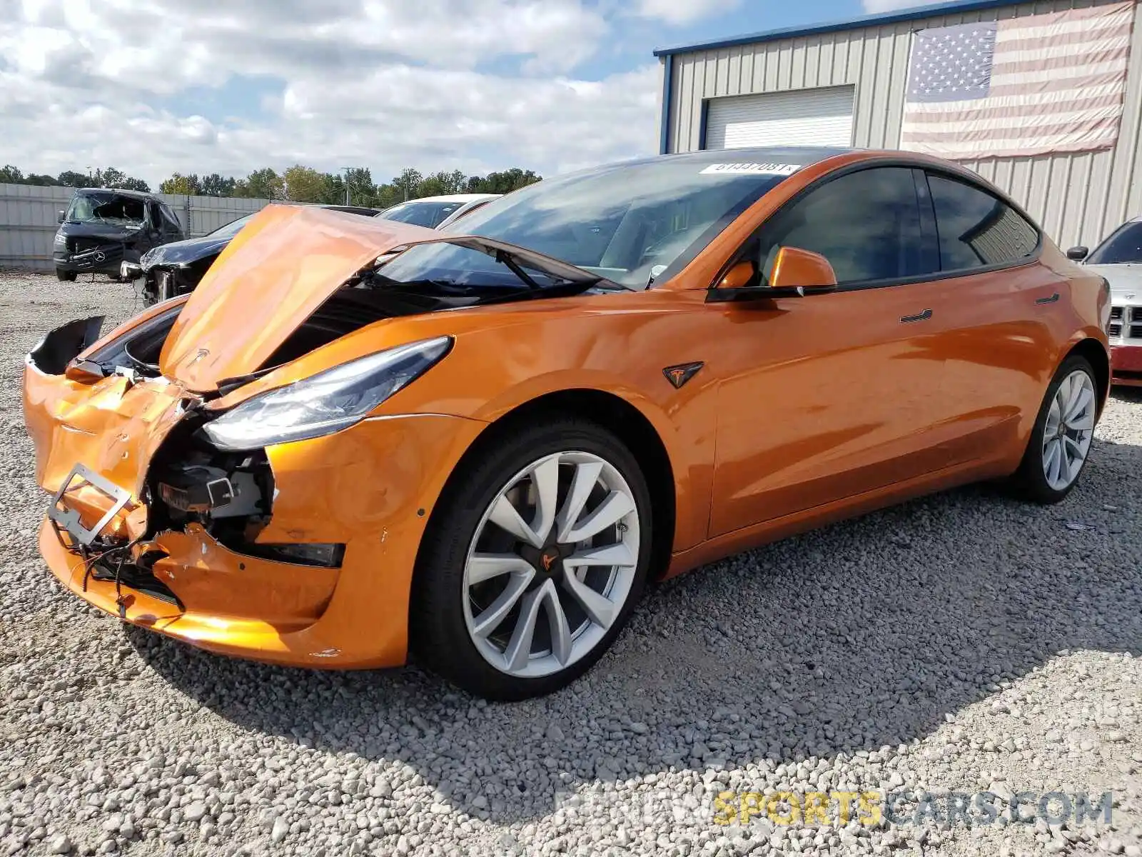 2 Photograph of a damaged car 5YJ3E1EB0LF513723 TESLA MODEL 3 2020