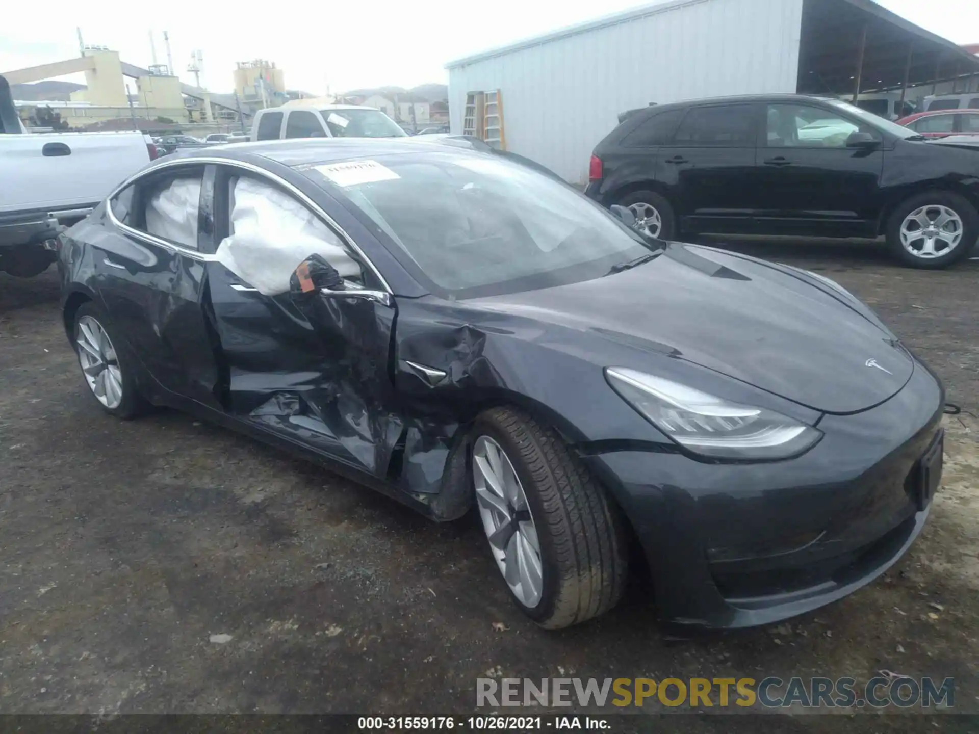 1 Photograph of a damaged car 5YJ3E1EB0LF620268 TESLA MODEL 3 2020