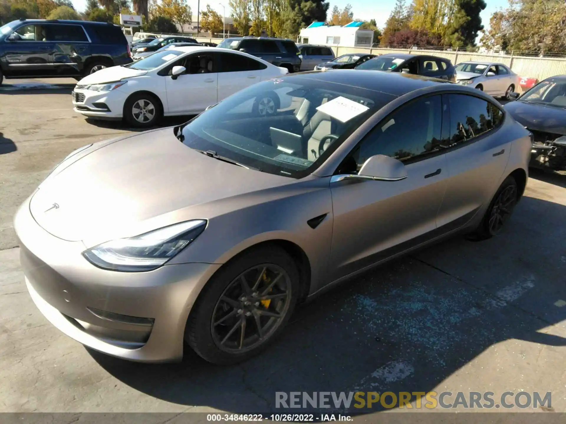 2 Photograph of a damaged car 5YJ3E1EB0LF637040 TESLA MODEL 3 2020