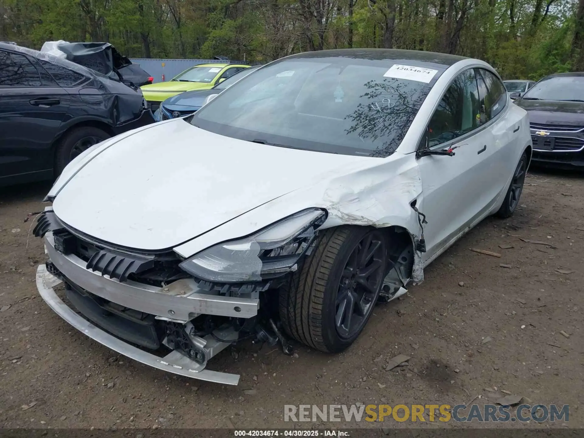 2 Photograph of a damaged car 5YJ3E1EB0LF637491 TESLA MODEL 3 2020