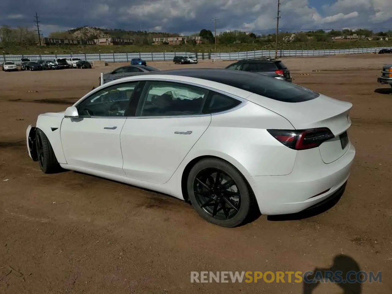 2 Photograph of a damaged car 5YJ3E1EB0LF637541 TESLA MODEL 3 2020