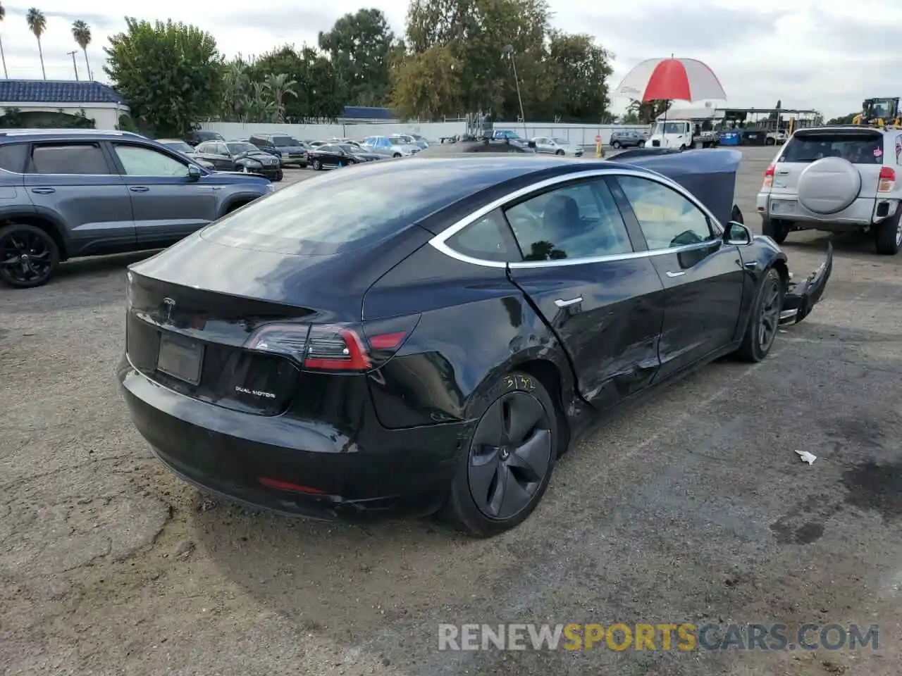 4 Photograph of a damaged car 5YJ3E1EB0LF649527 TESLA MODEL 3 2020