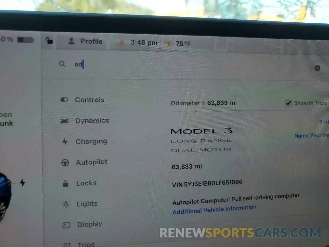 9 Photograph of a damaged car 5YJ3E1EB0LF651066 TESLA MODEL 3 2020