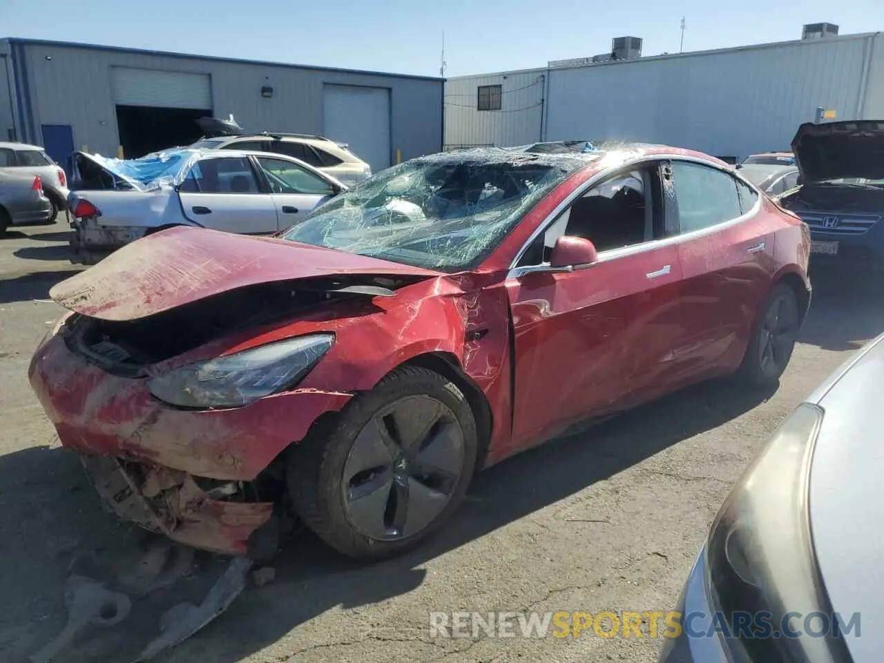 1 Photograph of a damaged car 5YJ3E1EB0LF664366 TESLA MODEL 3 2020
