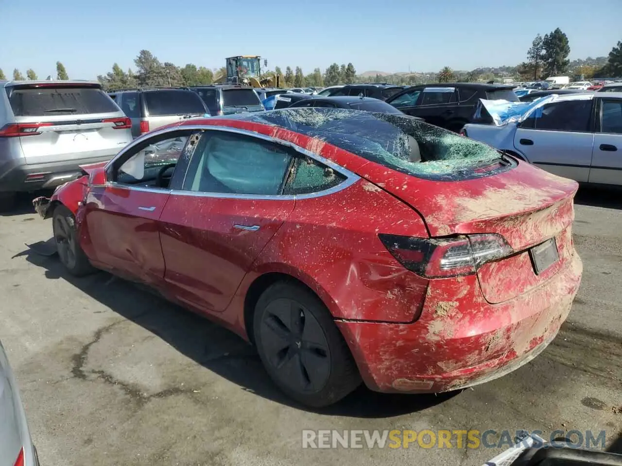 2 Photograph of a damaged car 5YJ3E1EB0LF664366 TESLA MODEL 3 2020