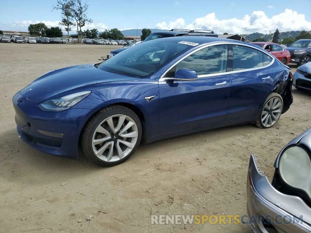 1 Photograph of a damaged car 5YJ3E1EB0LF667221 TESLA MODEL 3 2020