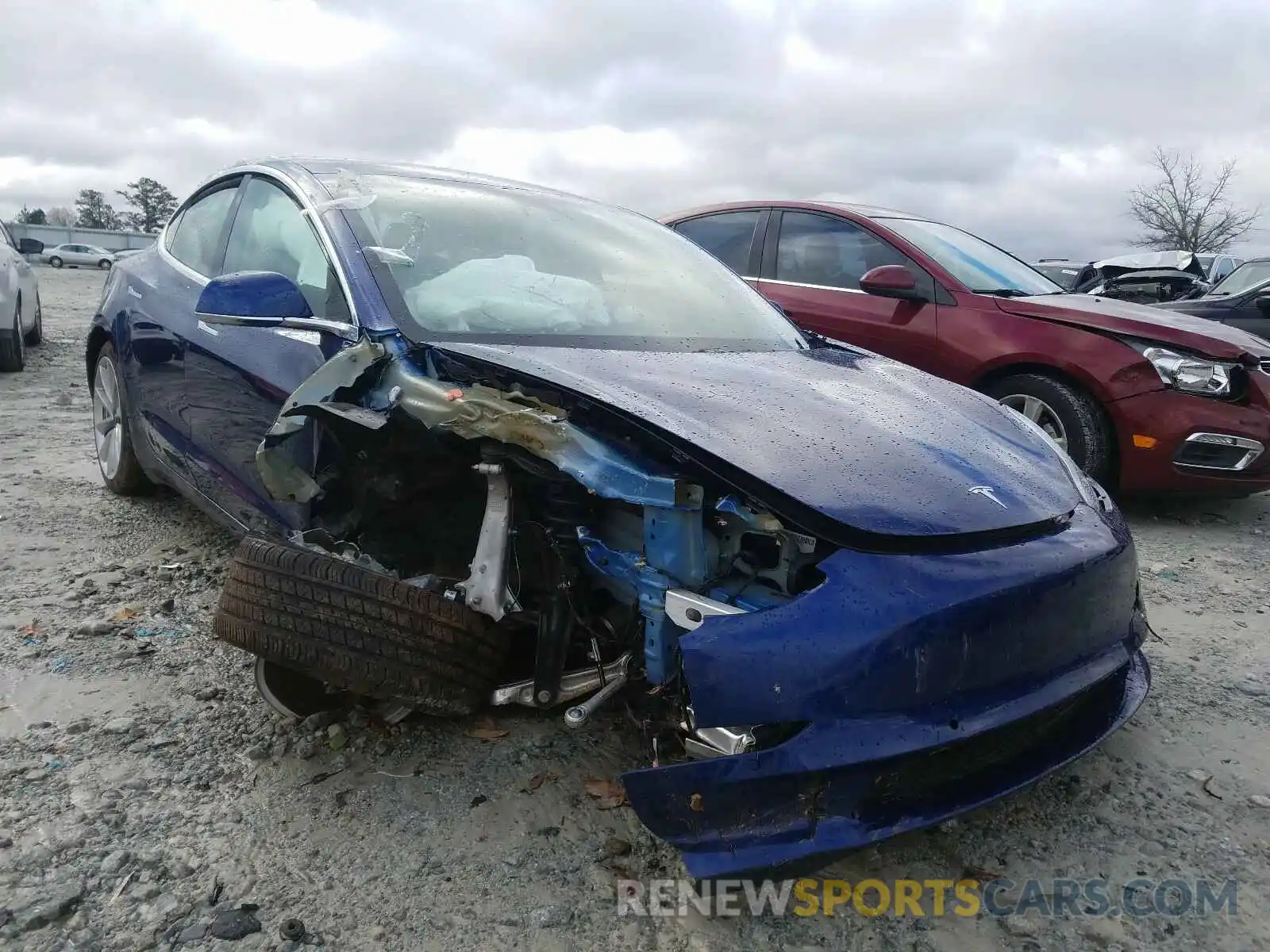 1 Photograph of a damaged car 5YJ3E1EB0LF712187 TESLA MODEL 3 2020