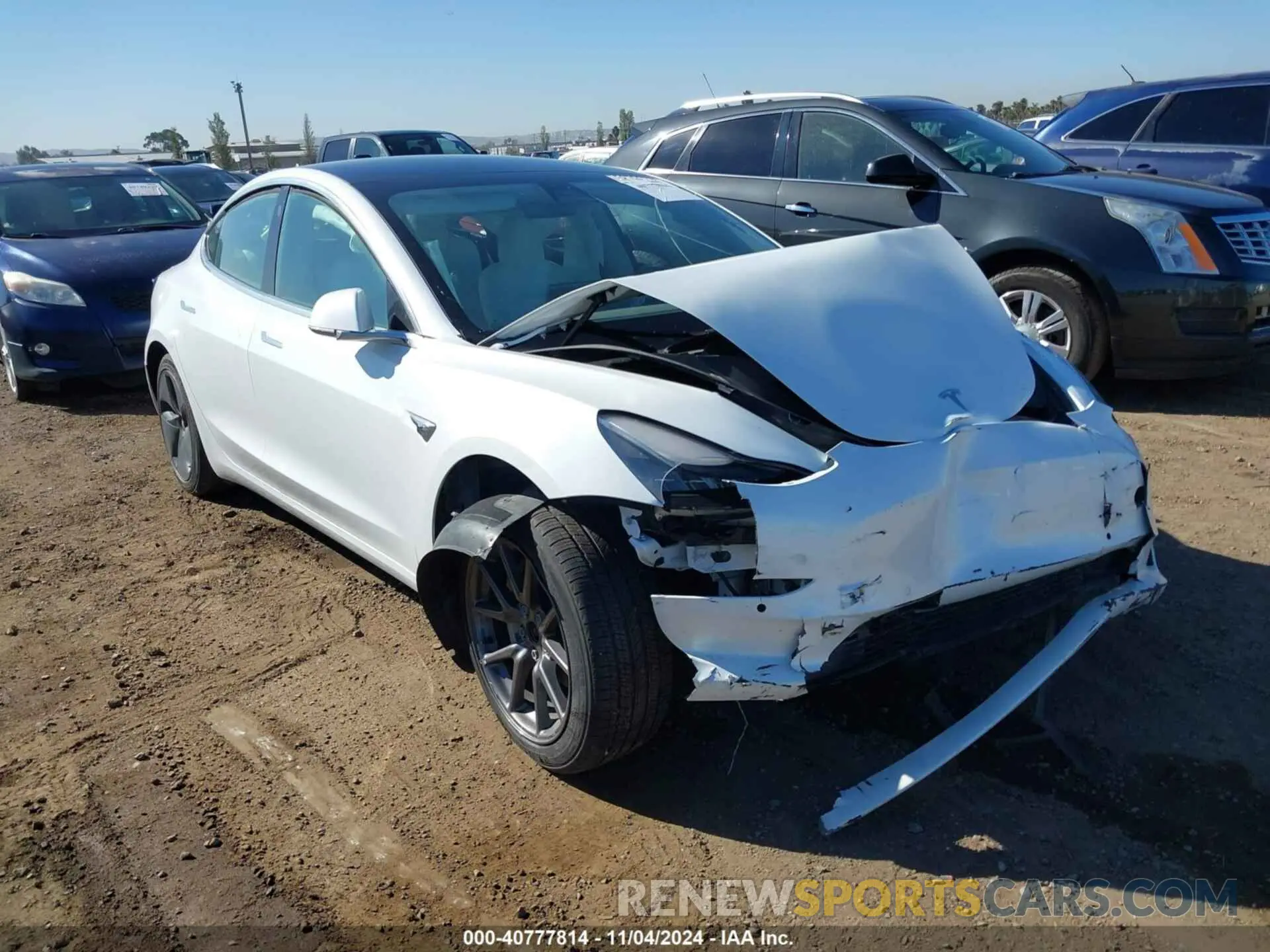 1 Photograph of a damaged car 5YJ3E1EB0LF720144 TESLA MODEL 3 2020