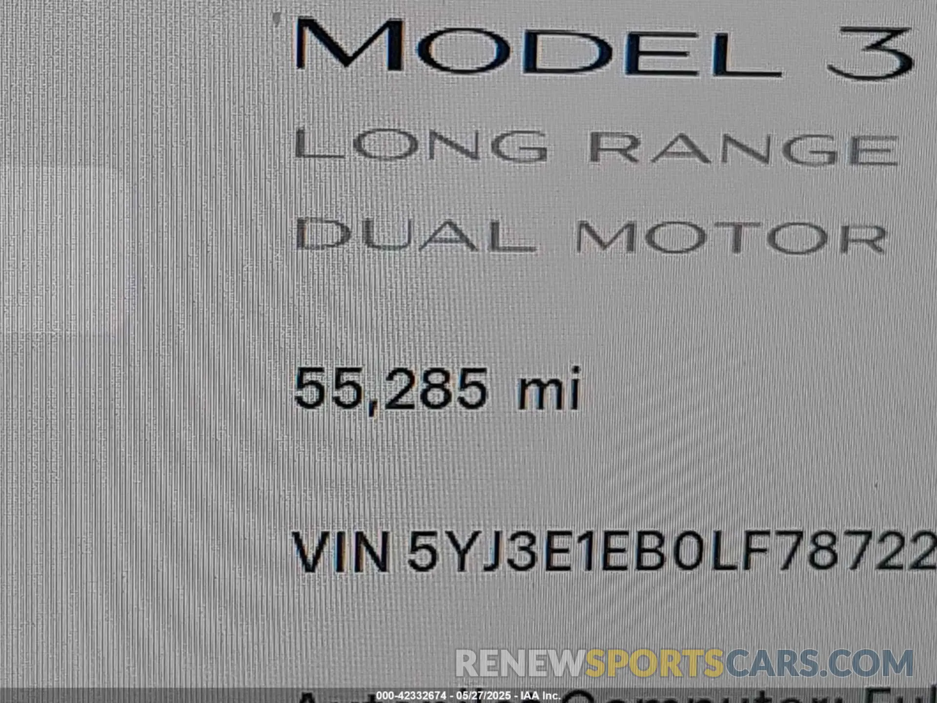 14 Photograph of a damaged car 5YJ3E1EB0LF787228 TESLA MODEL 3 2020