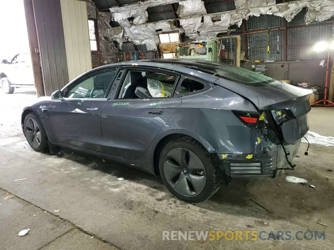 2 Photograph of a damaged car 5YJ3E1EB0LF793577 TESLA MODEL 3 2020