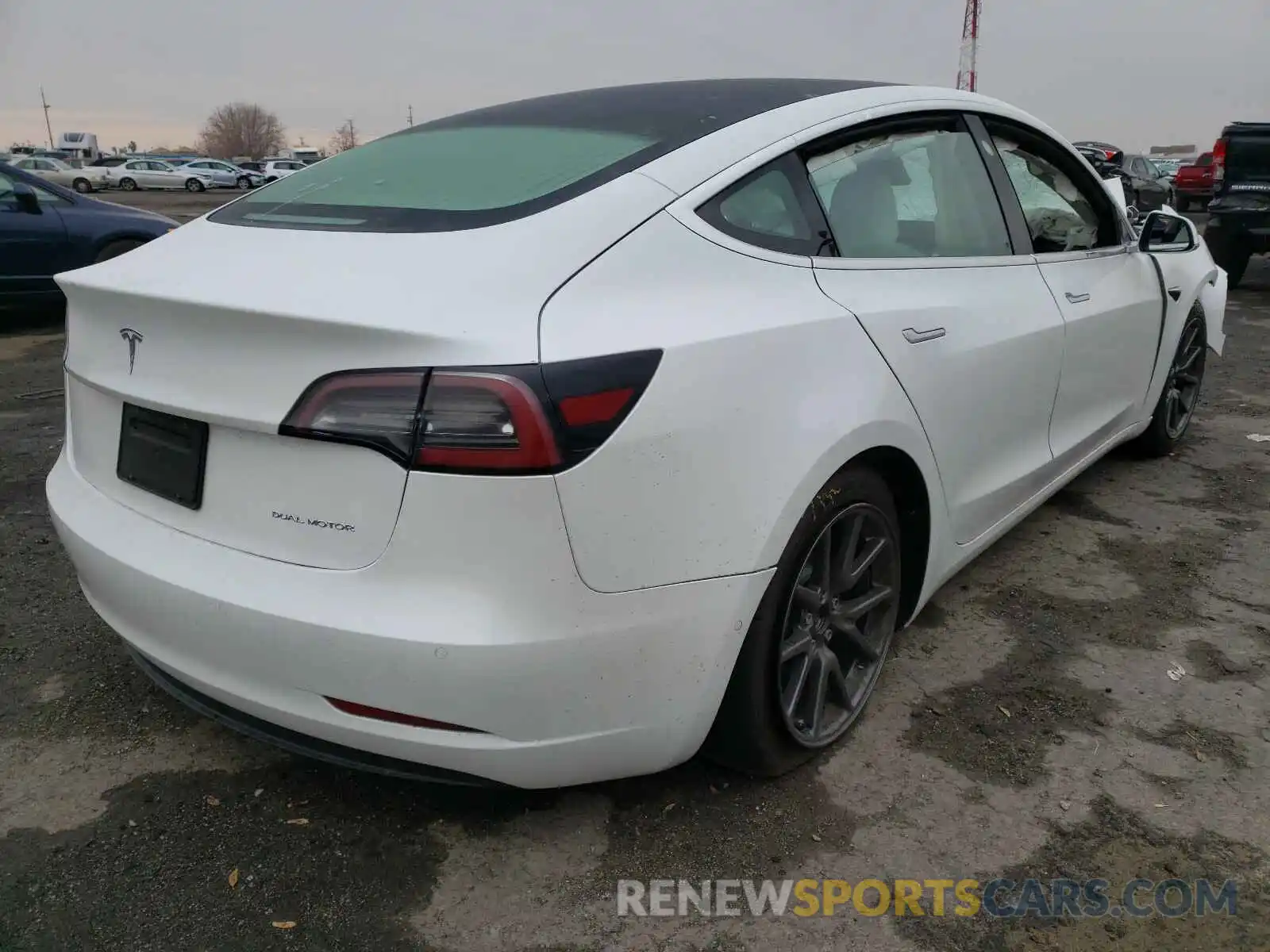 4 Photograph of a damaged car 5YJ3E1EB0LF801726 TESLA MODEL 3 2020