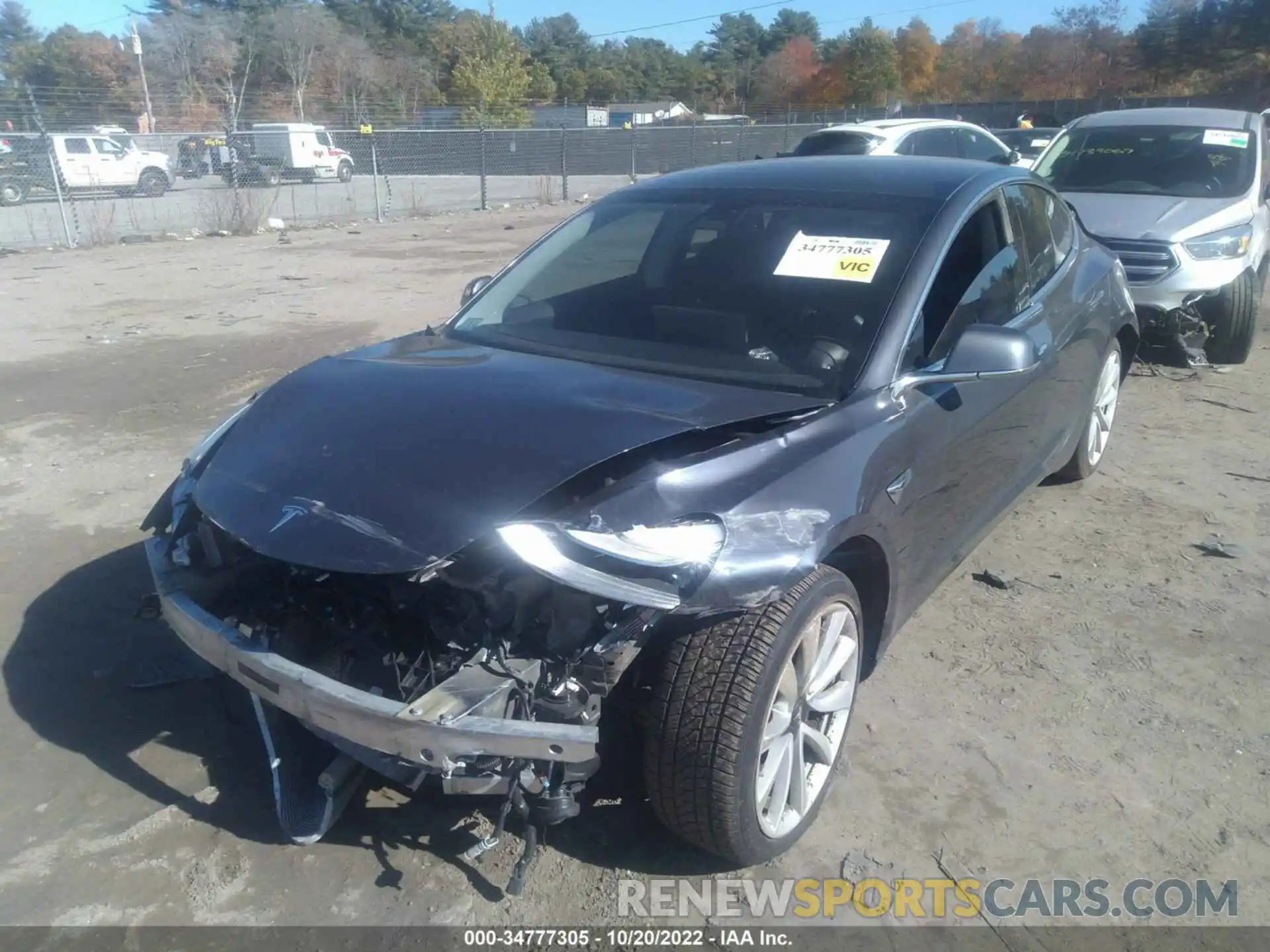 2 Photograph of a damaged car 5YJ3E1EB1LF588950 TESLA MODEL 3 2020