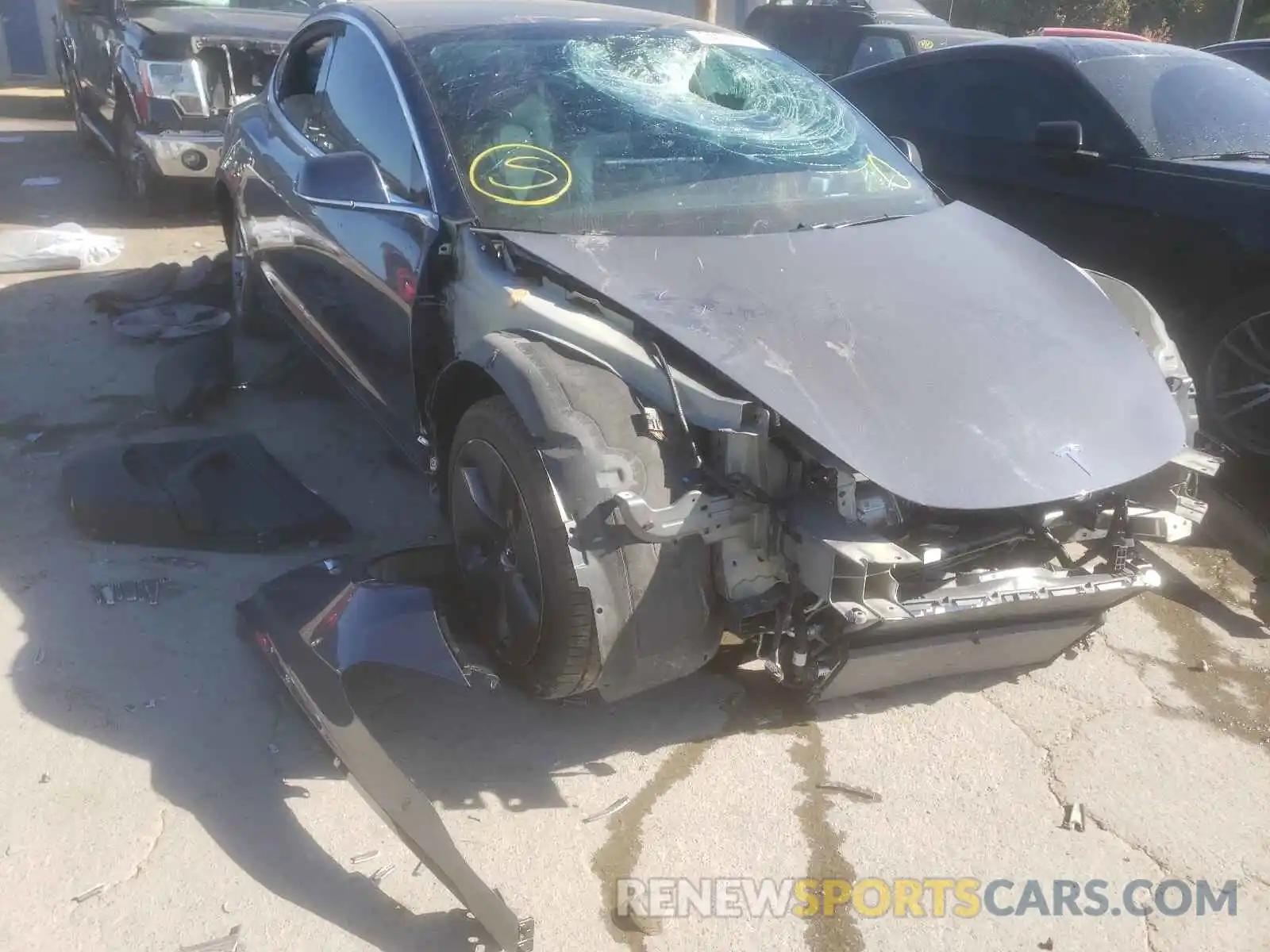 9 Photograph of a damaged car 5YJ3E1EB1LF616617 TESLA MODEL 3 2020