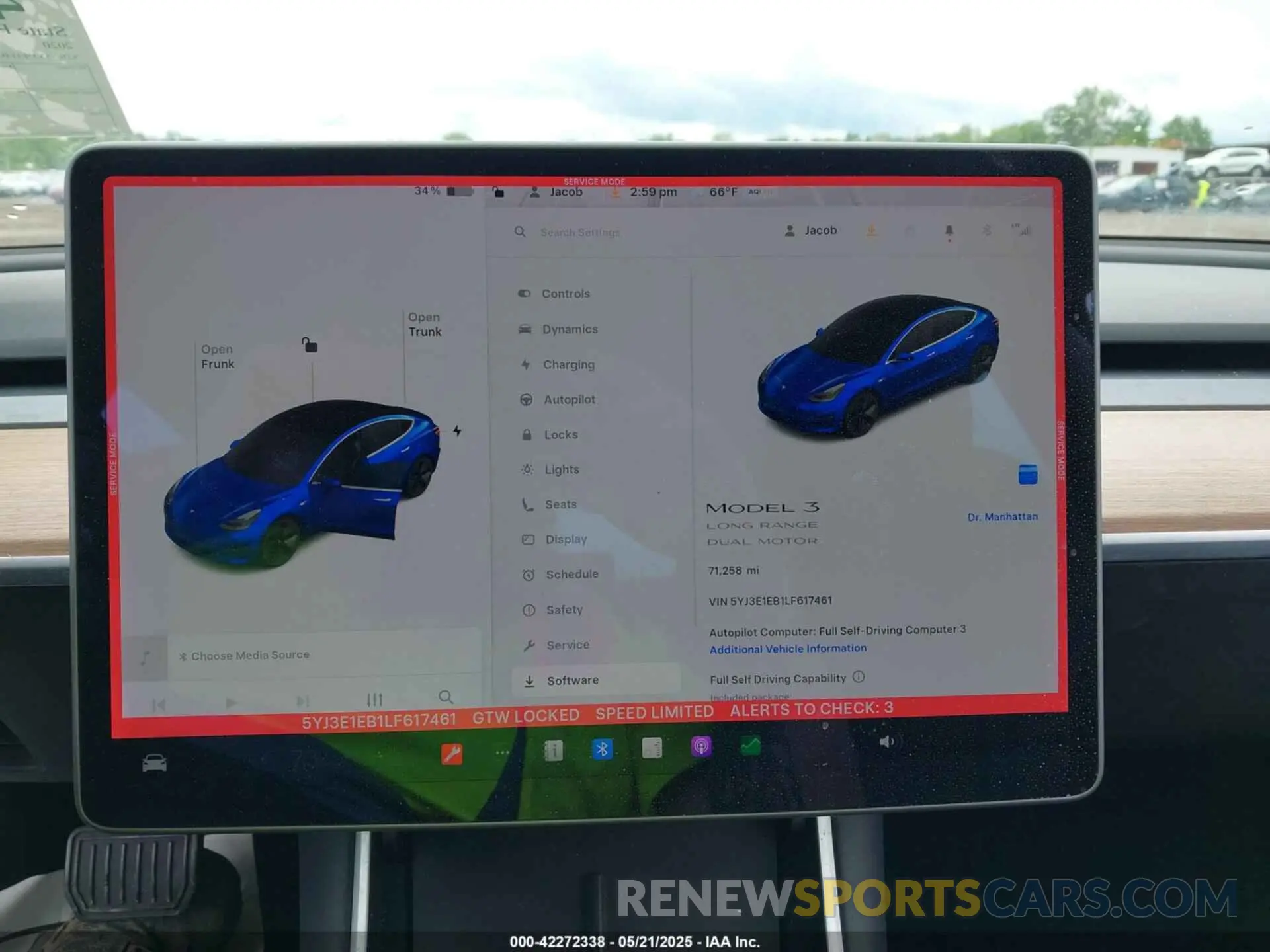 7 Photograph of a damaged car 5YJ3E1EB1LF617461 TESLA MODEL 3 2020