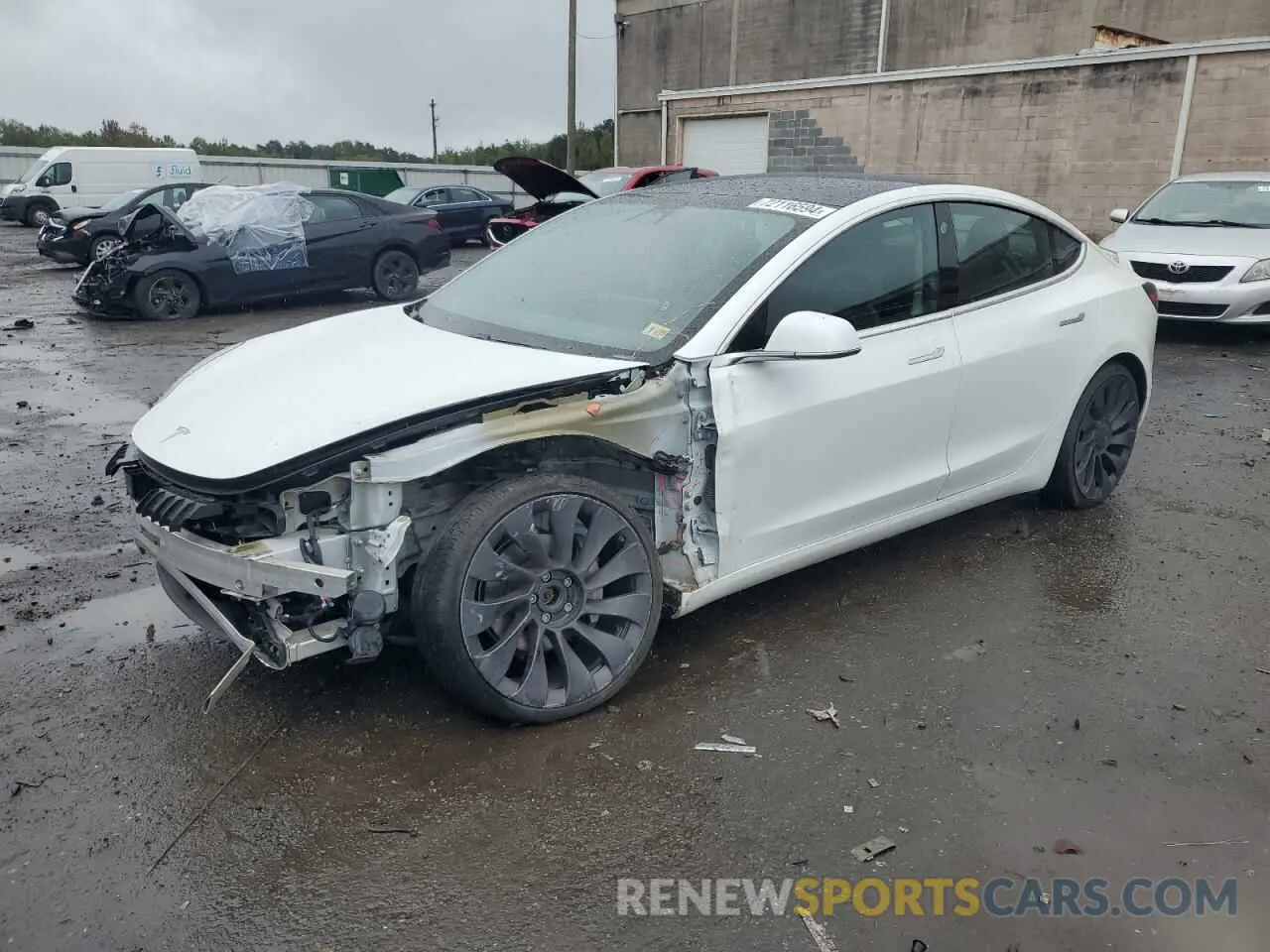 1 Photograph of a damaged car 5YJ3E1EB1LF617833 TESLA MODEL 3 2020