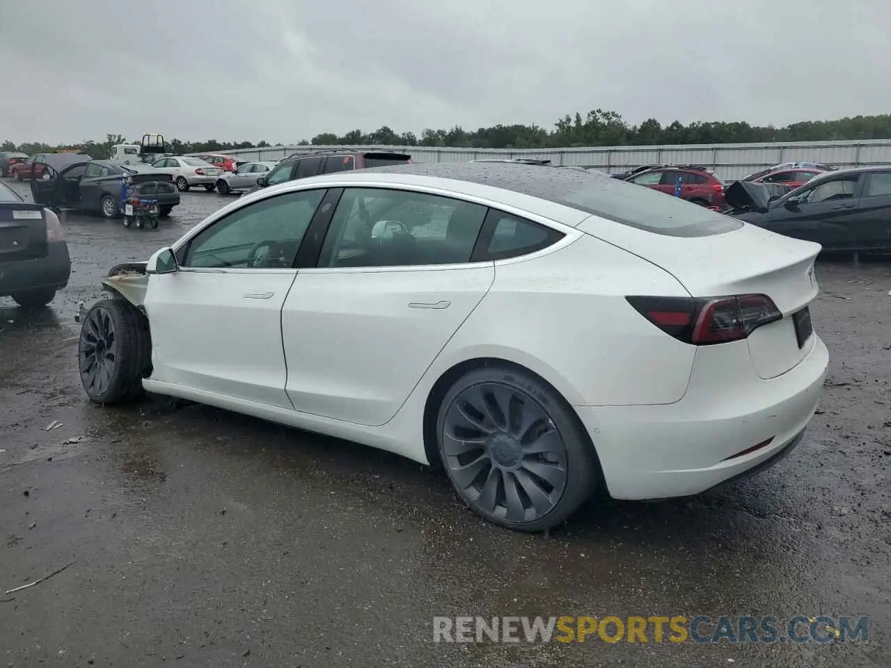 2 Photograph of a damaged car 5YJ3E1EB1LF617833 TESLA MODEL 3 2020