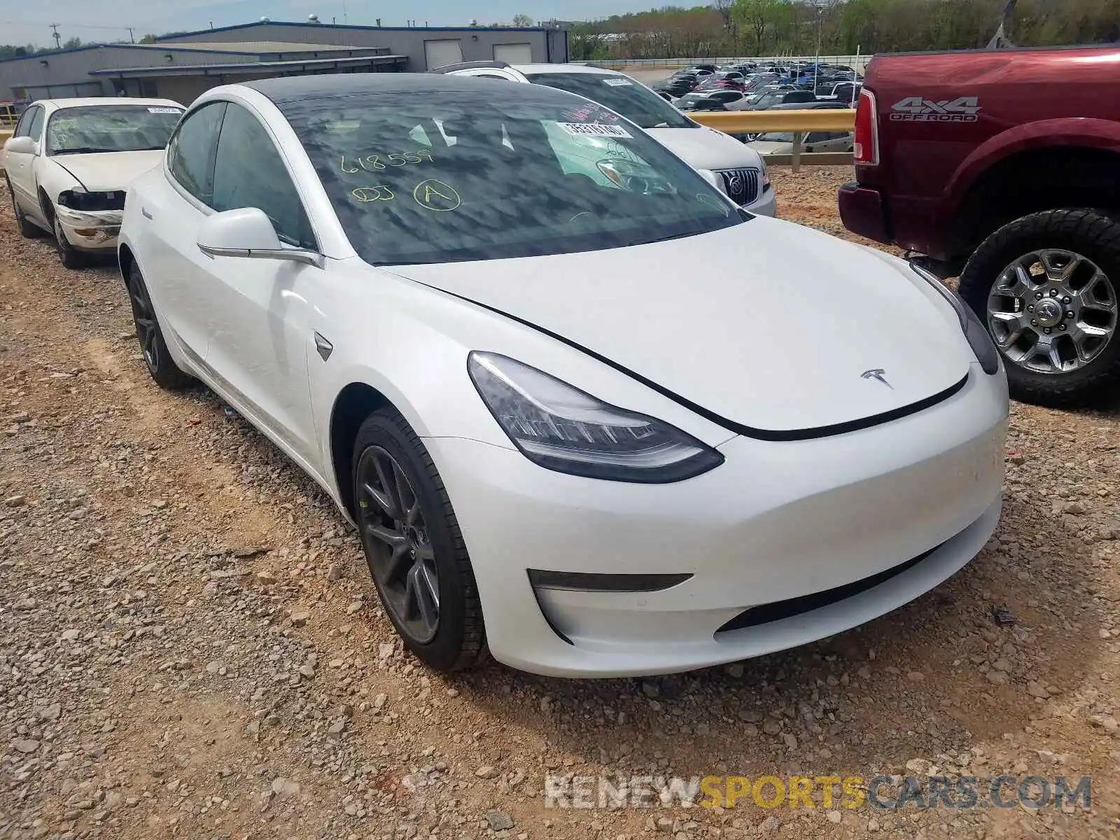 1 Photograph of a damaged car 5YJ3E1EB1LF618559 TESLA MODEL 3 2020