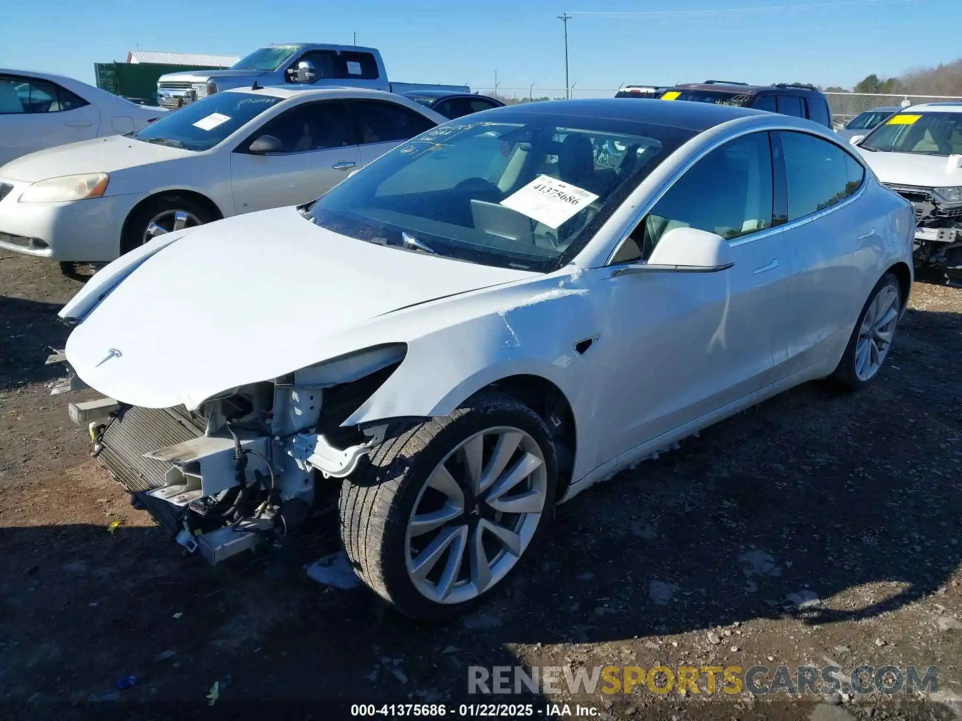 2 Photograph of a damaged car 5YJ3E1EB1LF621185 TESLA MODEL 3 2020