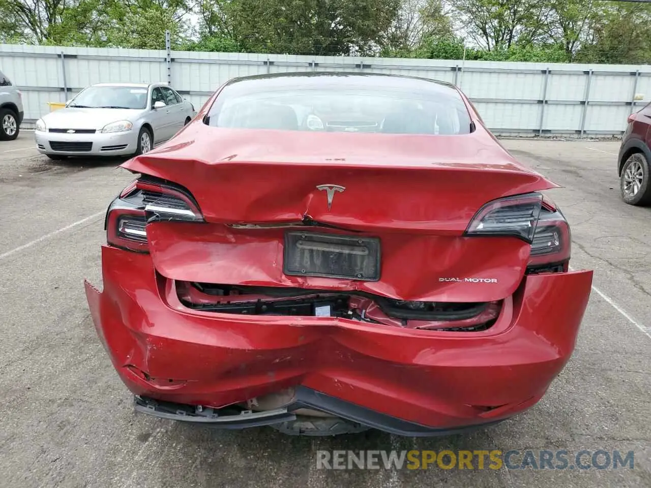 6 Photograph of a damaged car 5YJ3E1EB1LF636902 TESLA MODEL 3 2020