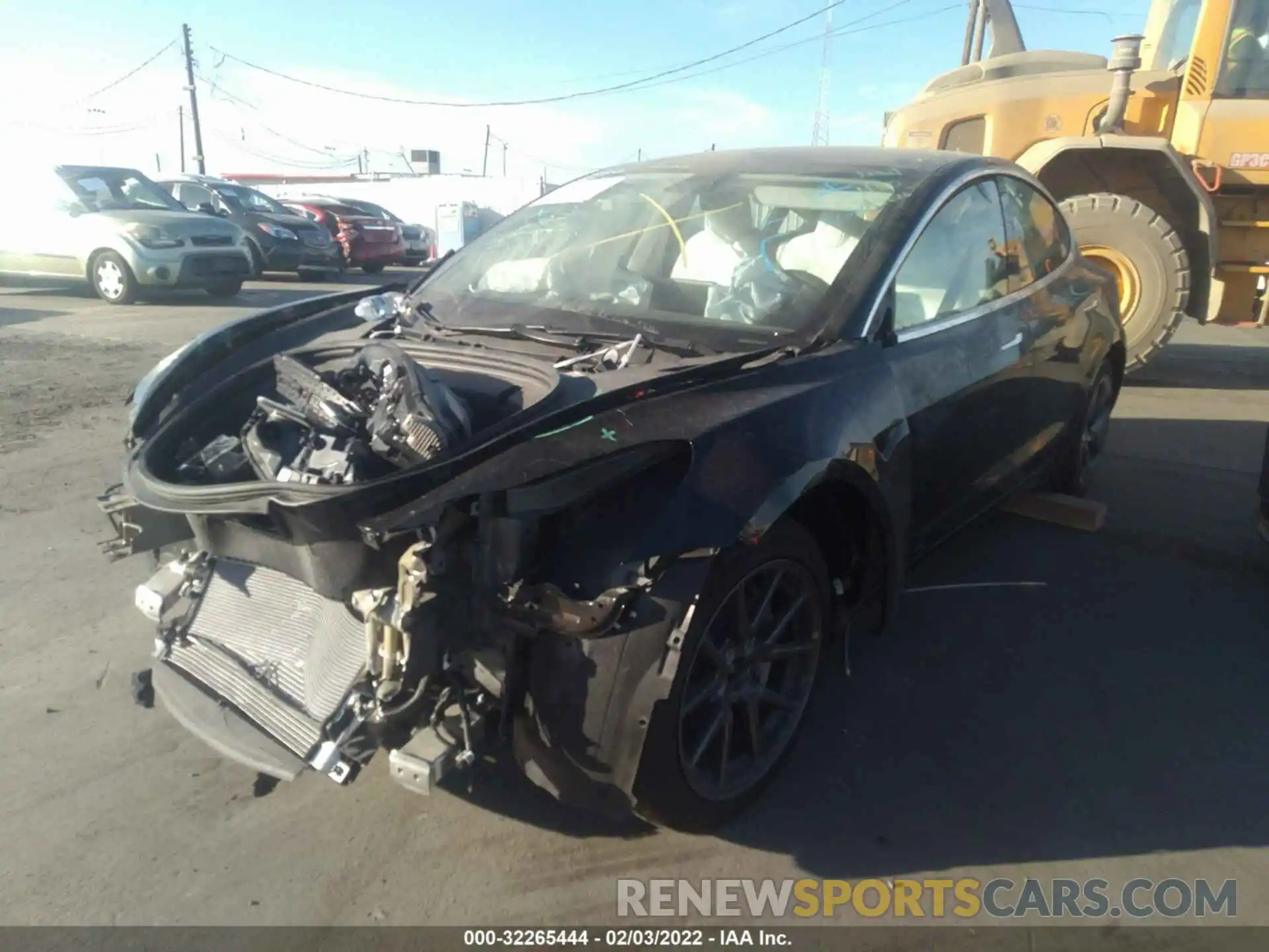 2 Photograph of a damaged car 5YJ3E1EB1LF638942 TESLA MODEL 3 2020