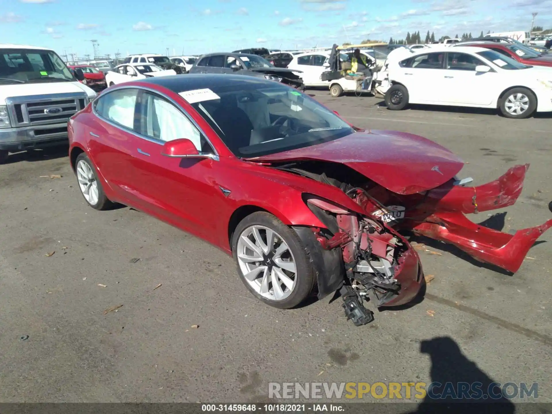 1 Photograph of a damaged car 5YJ3E1EB1LF651271 TESLA MODEL 3 2020