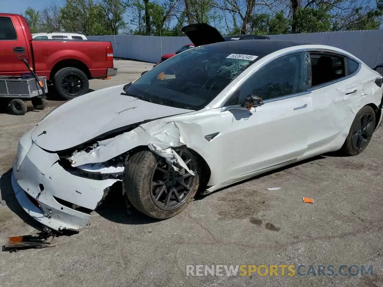 1 Photograph of a damaged car 5YJ3E1EB1LF665543 TESLA MODEL 3 2020