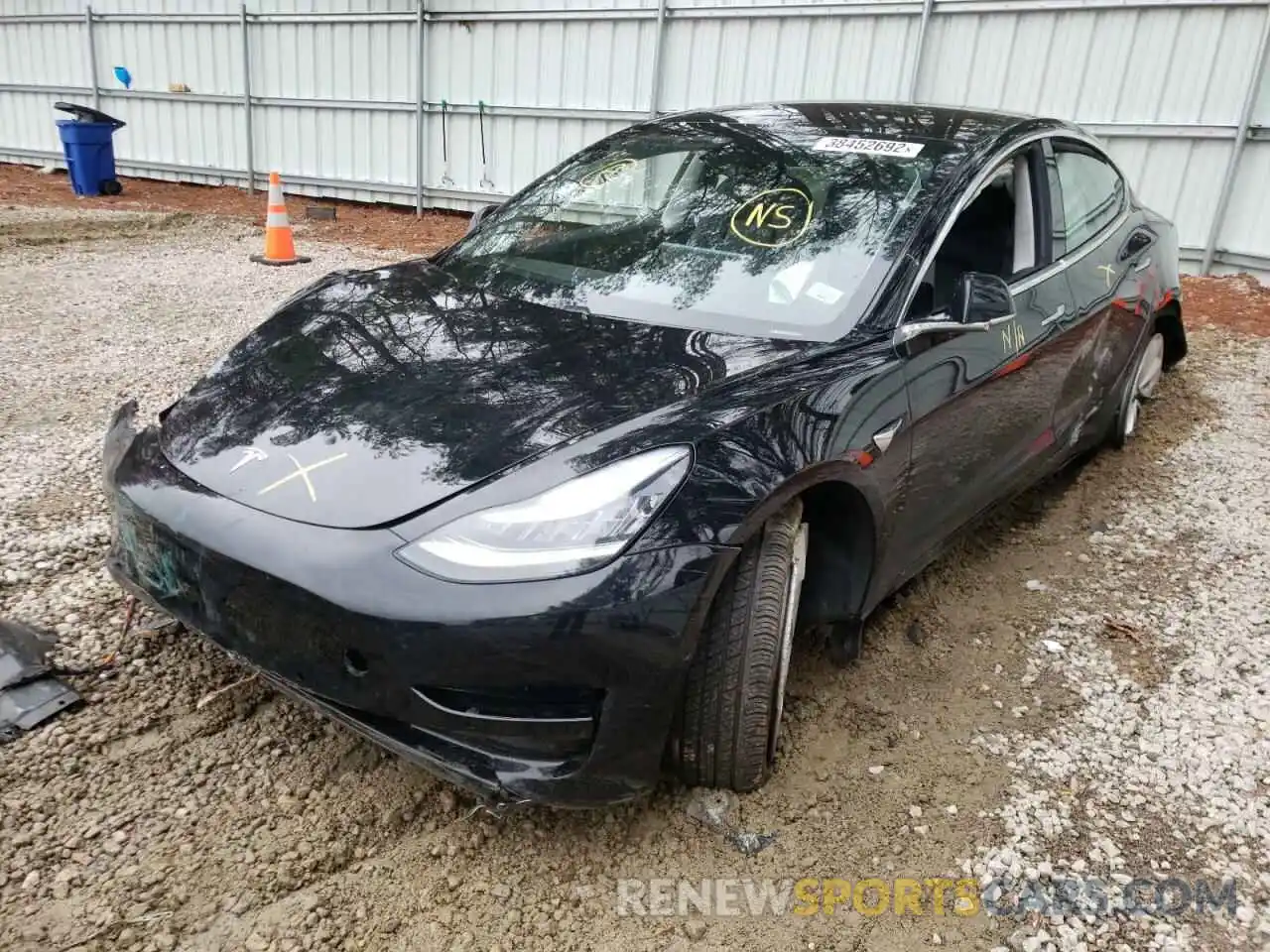 2 Photograph of a damaged car 5YJ3E1EB1LF711761 TESLA MODEL 3 2020