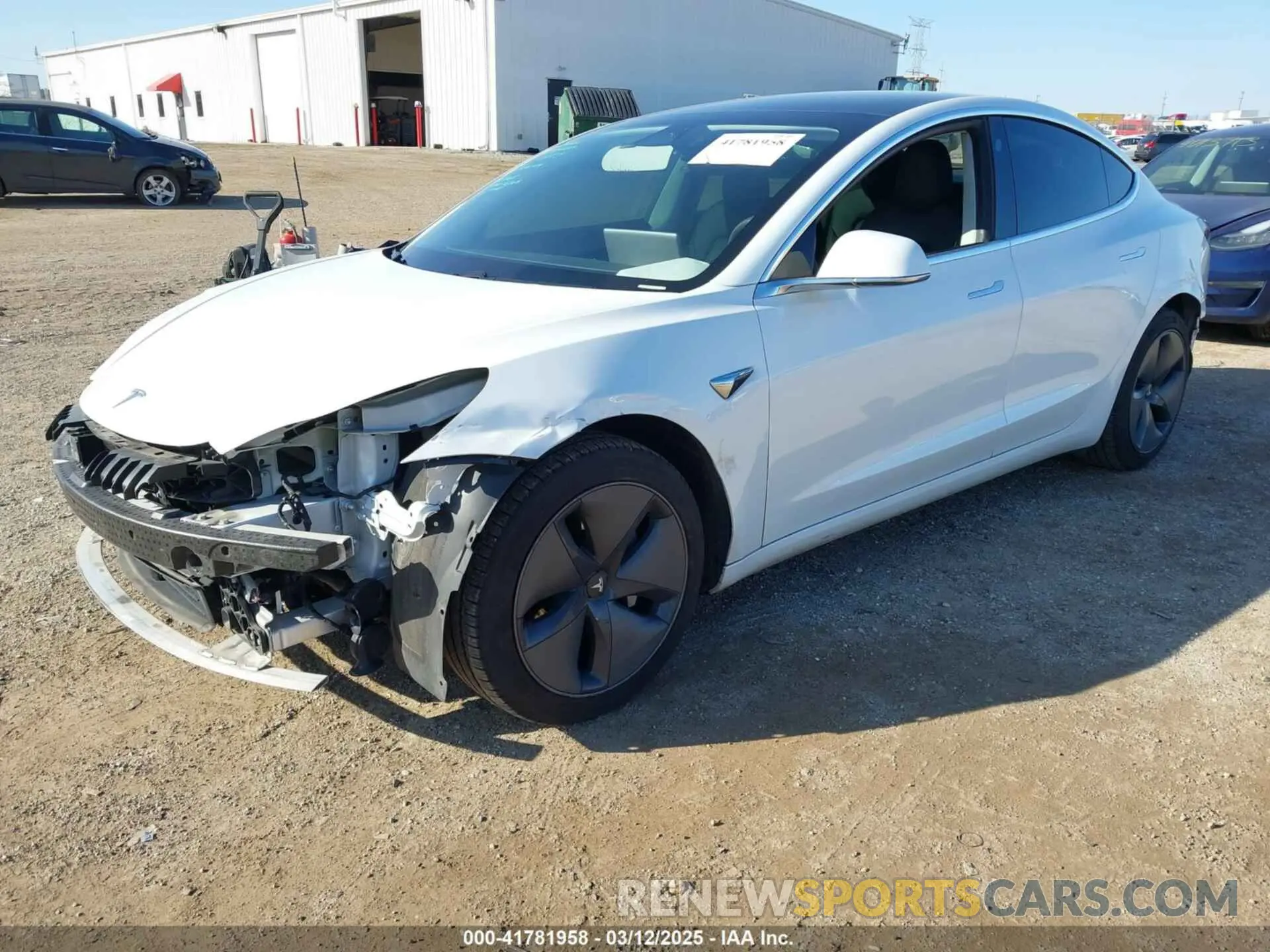 2 Photograph of a damaged car 5YJ3E1EB1LF784189 TESLA MODEL 3 2020