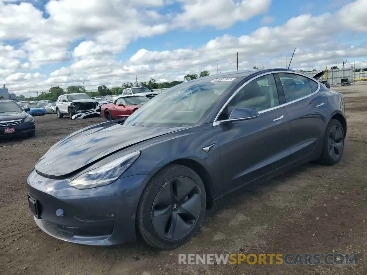 1 Photograph of a damaged car 5YJ3E1EB2LF616464 TESLA MODEL 3 2020