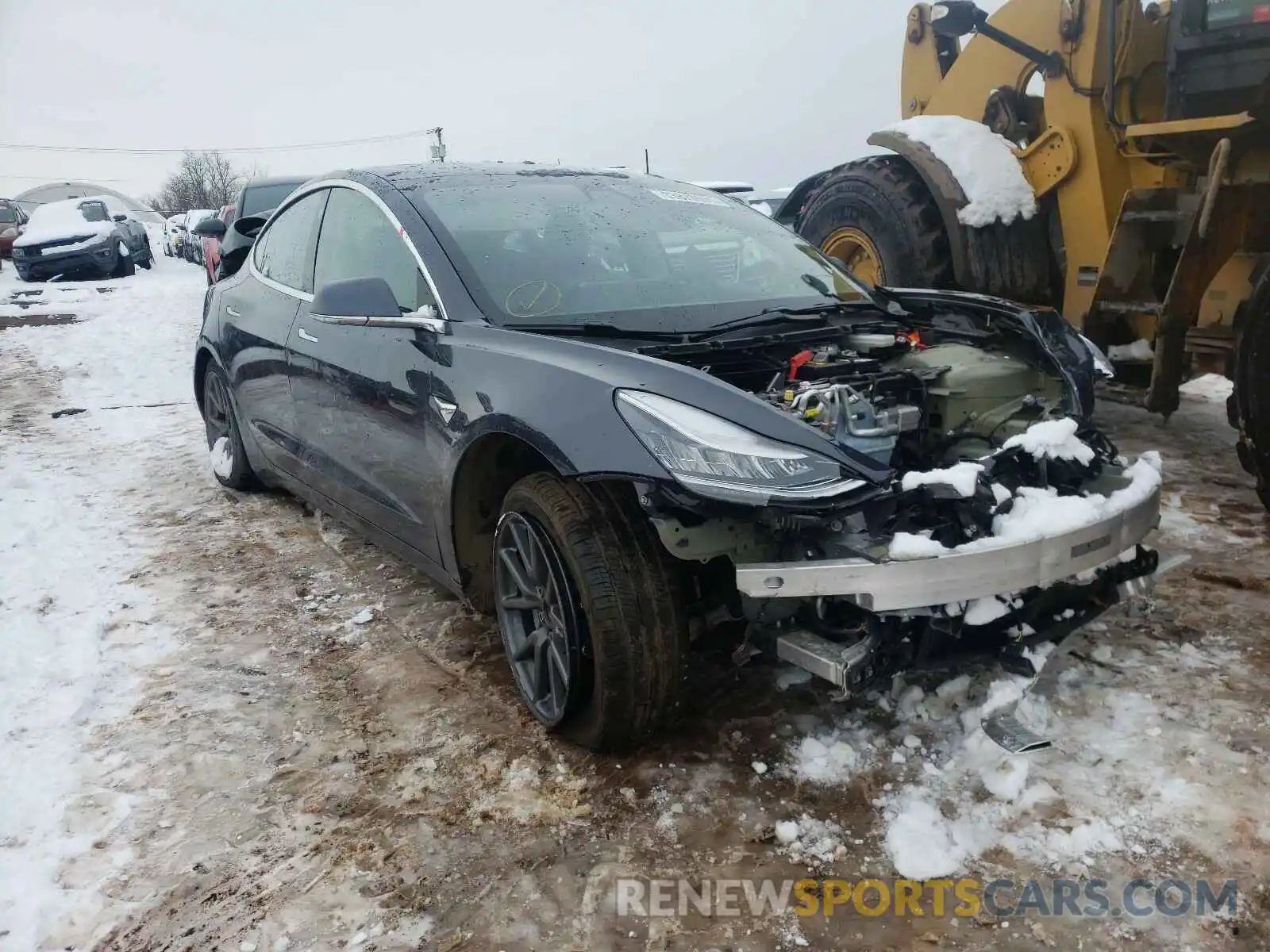 1 Photograph of a damaged car 5YJ3E1EB2LF635287 TESLA MODEL 3 2020