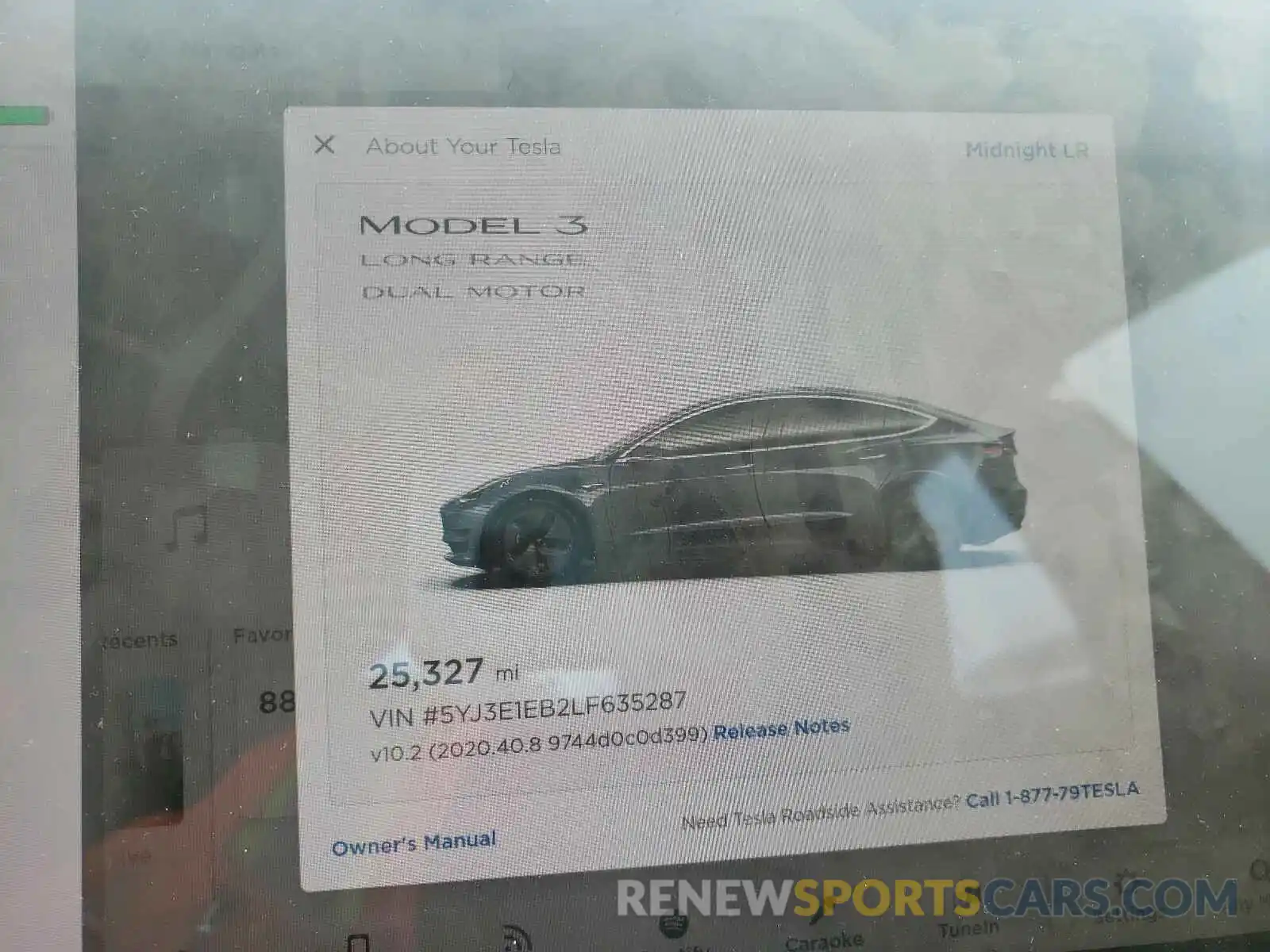 8 Photograph of a damaged car 5YJ3E1EB2LF635287 TESLA MODEL 3 2020