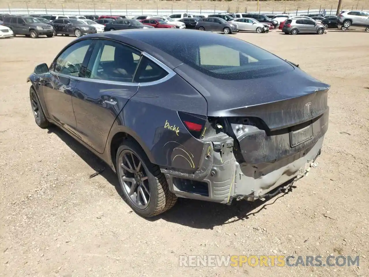 3 Photograph of a damaged car 5YJ3E1EB2LF635449 TESLA MODEL 3 2020