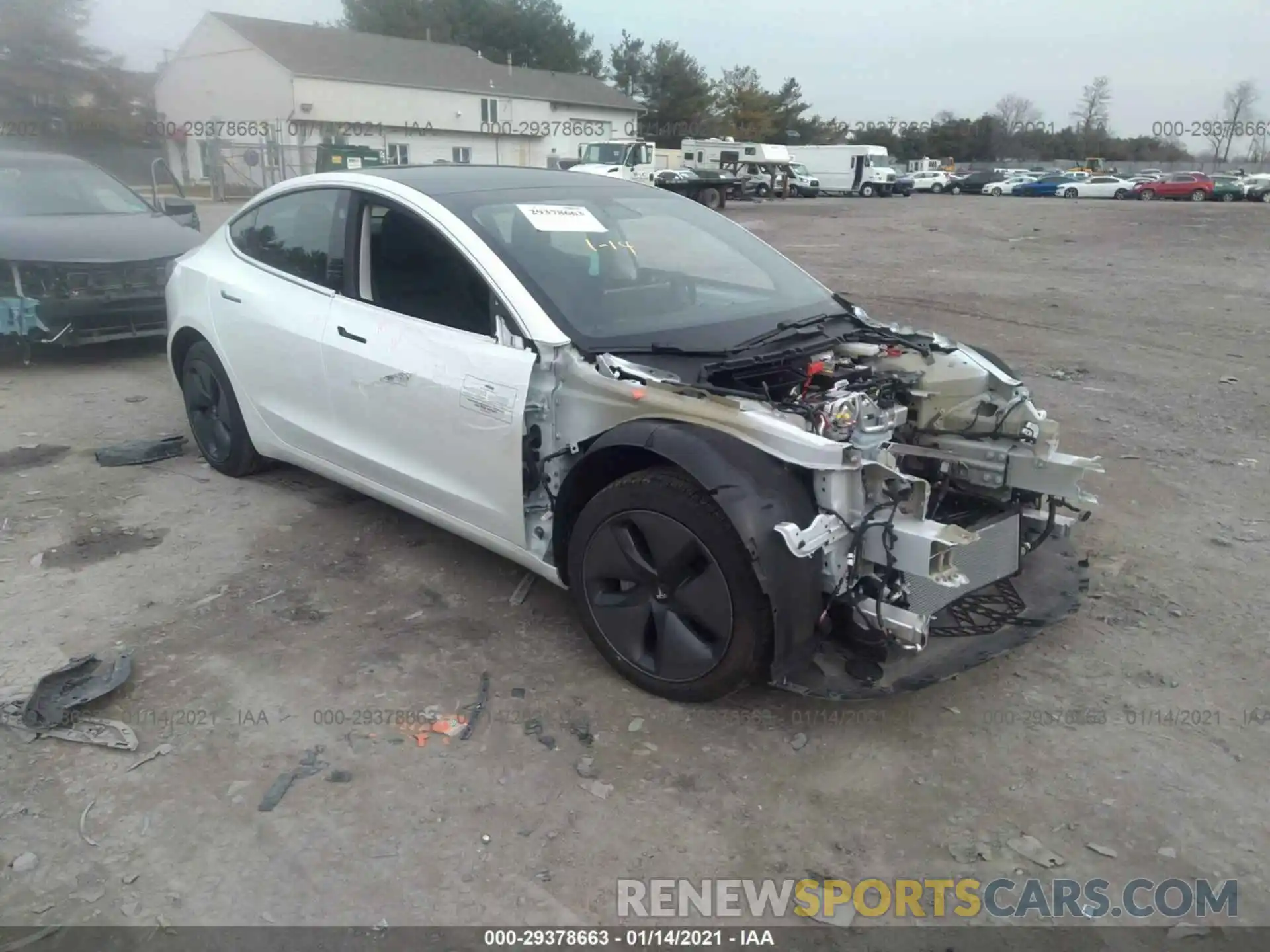 1 Photograph of a damaged car 5YJ3E1EB2LF637797 TESLA MODEL 3 2020