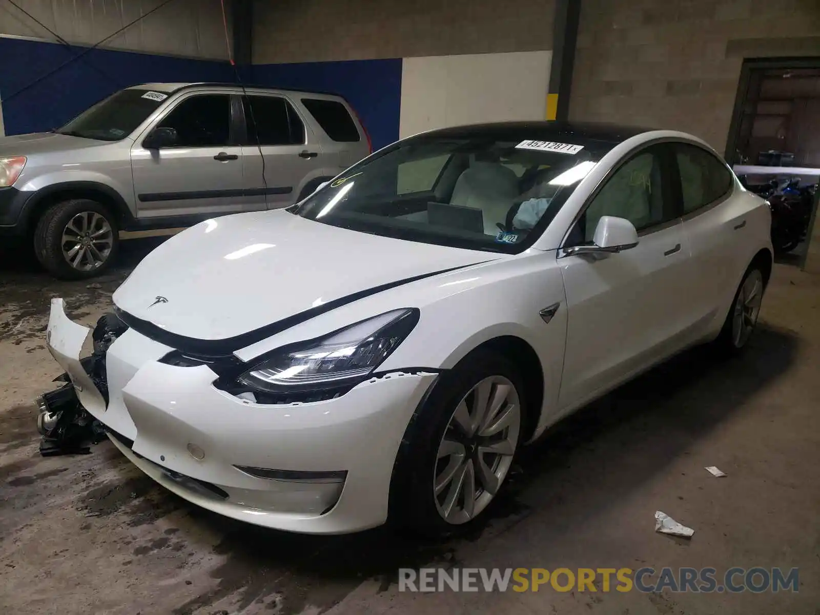 2 Photograph of a damaged car 5YJ3E1EB2LF640344 TESLA MODEL 3 2020