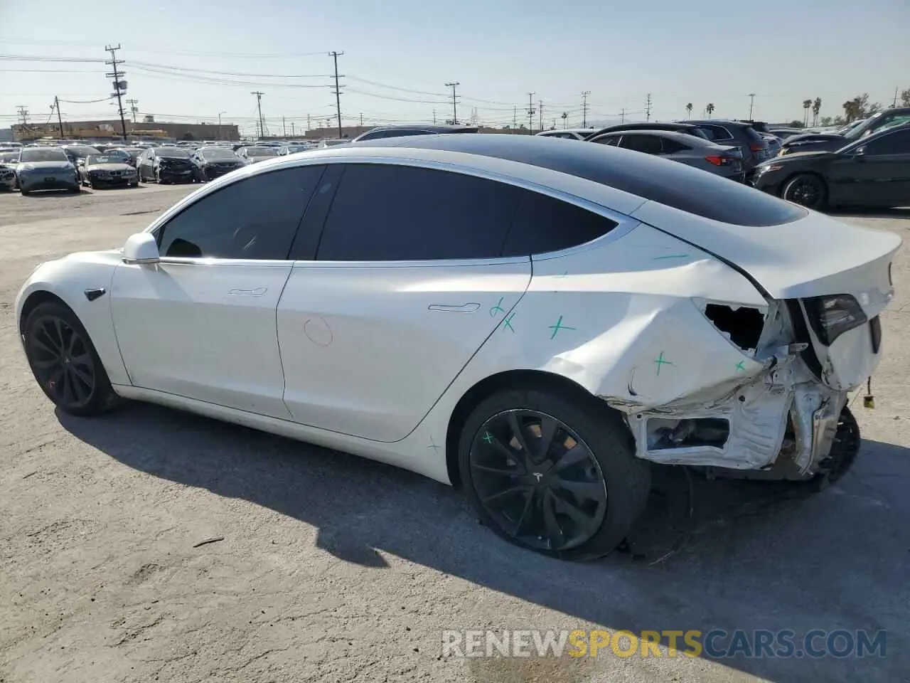 2 Photograph of a damaged car 5YJ3E1EB2LF712322 TESLA MODEL 3 2020