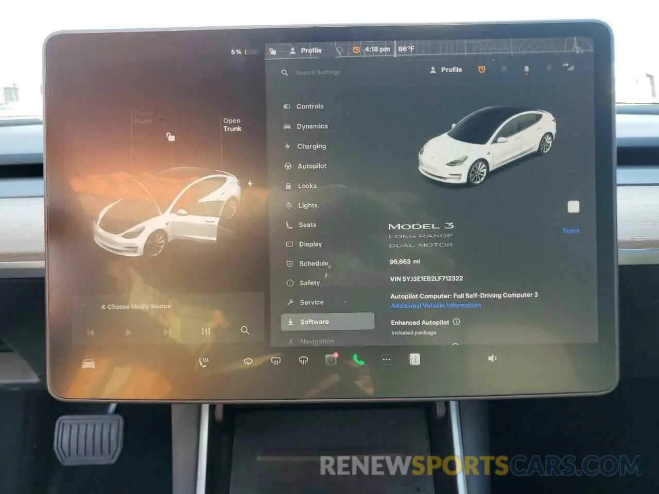 9 Photograph of a damaged car 5YJ3E1EB2LF712322 TESLA MODEL 3 2020