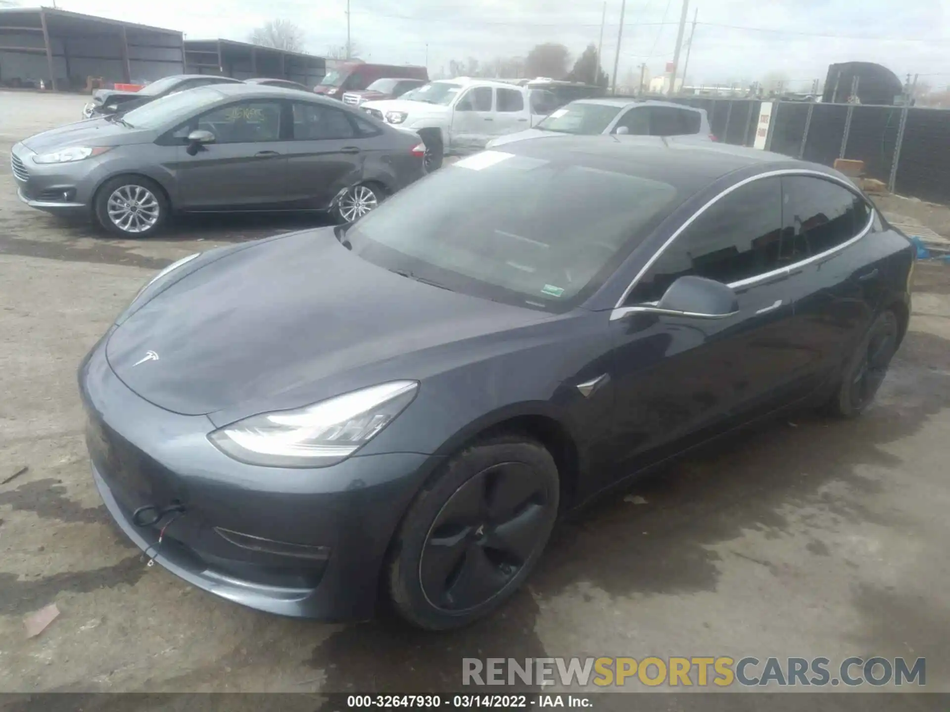 2 Photograph of a damaged car 5YJ3E1EB2LF734899 TESLA MODEL 3 2020