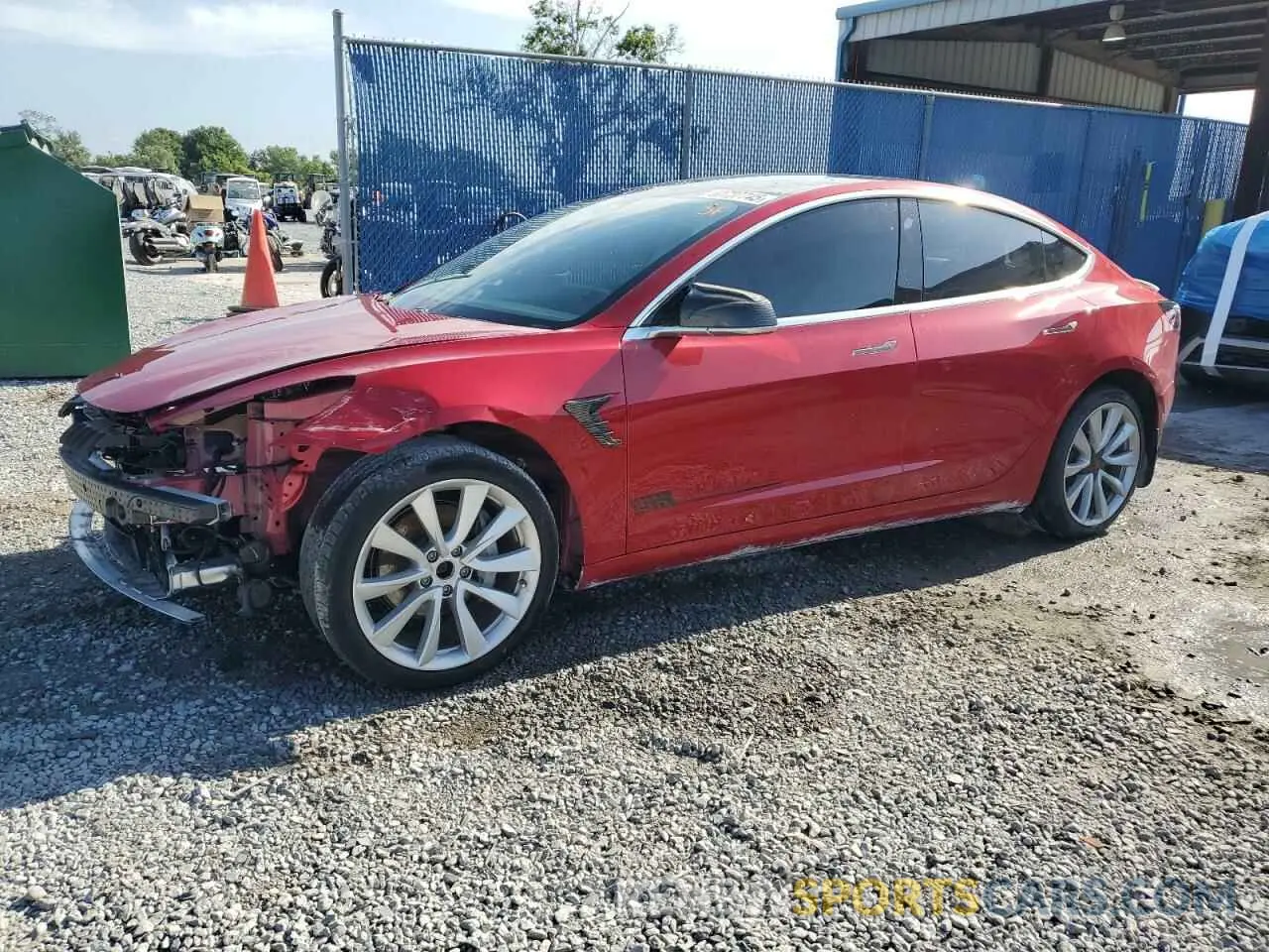 1 Photograph of a damaged car 5YJ3E1EB2LF735969 TESLA MODEL 3 2020