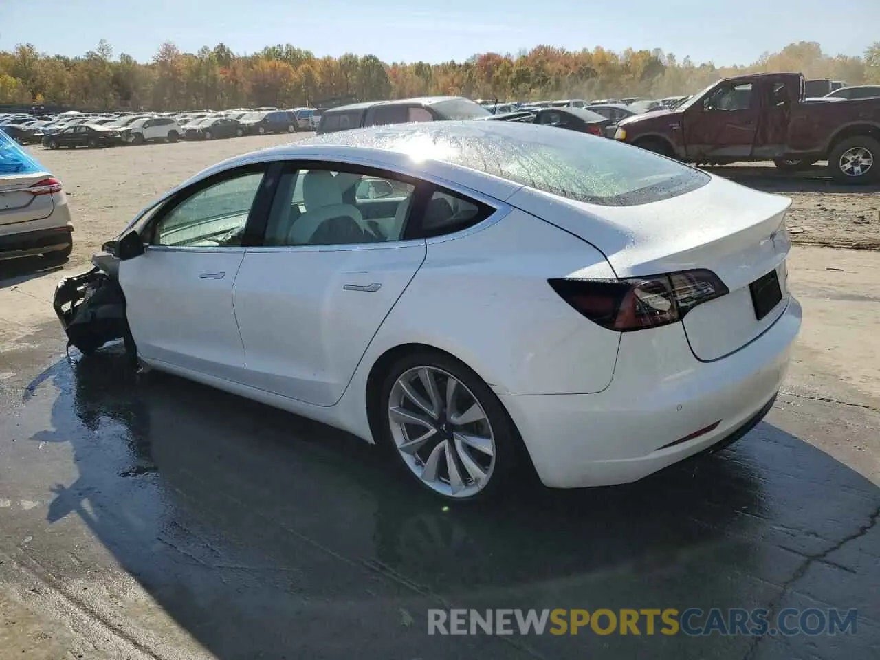 2 Photograph of a damaged car 5YJ3E1EB2LF742307 TESLA MODEL 3 2020