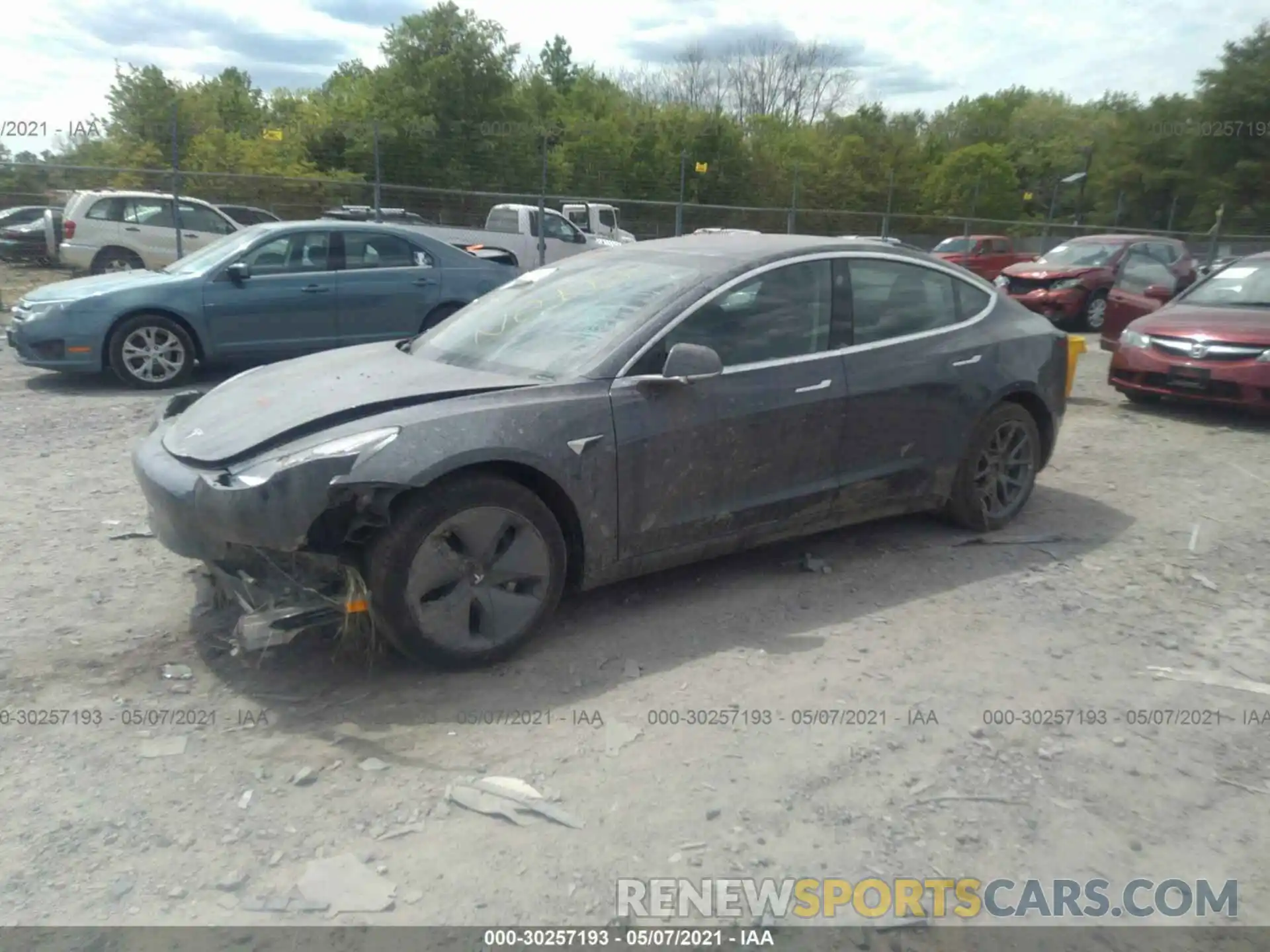 2 Photograph of a damaged car 5YJ3E1EB2LF790387 TESLA MODEL 3 2020