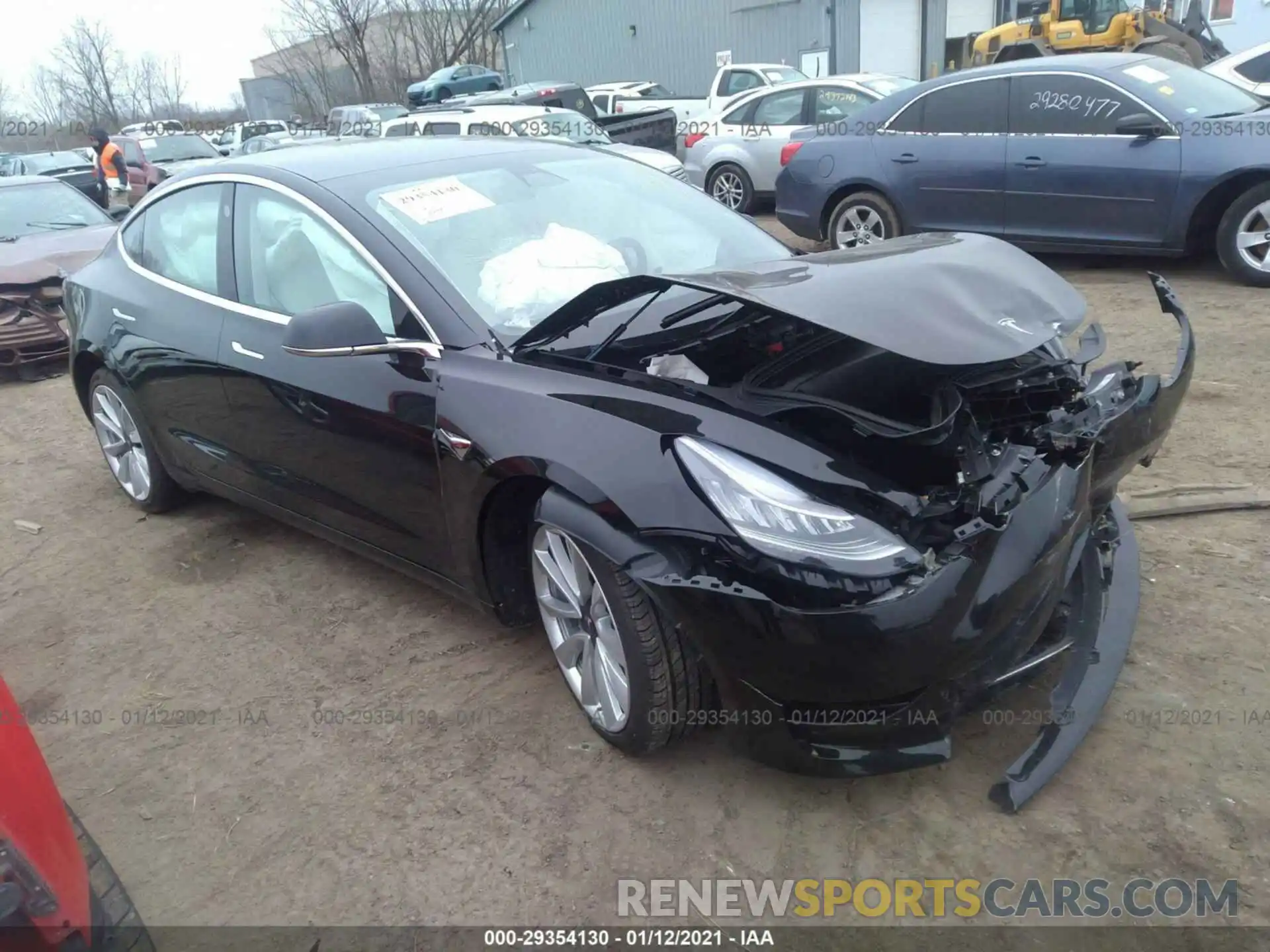 1 Photograph of a damaged car 5YJ3E1EB2LF795962 TESLA MODEL 3 2020