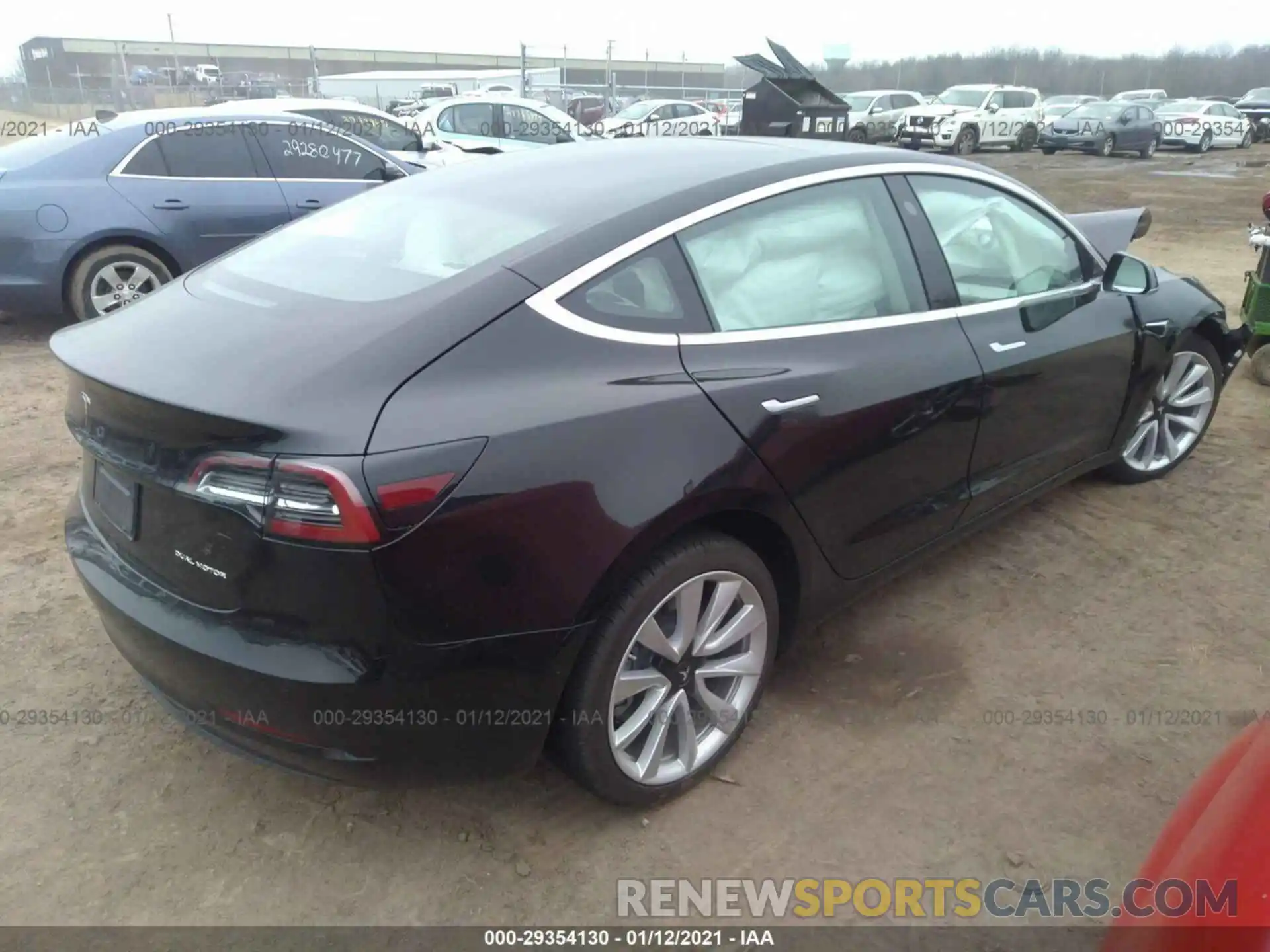 4 Photograph of a damaged car 5YJ3E1EB2LF795962 TESLA MODEL 3 2020