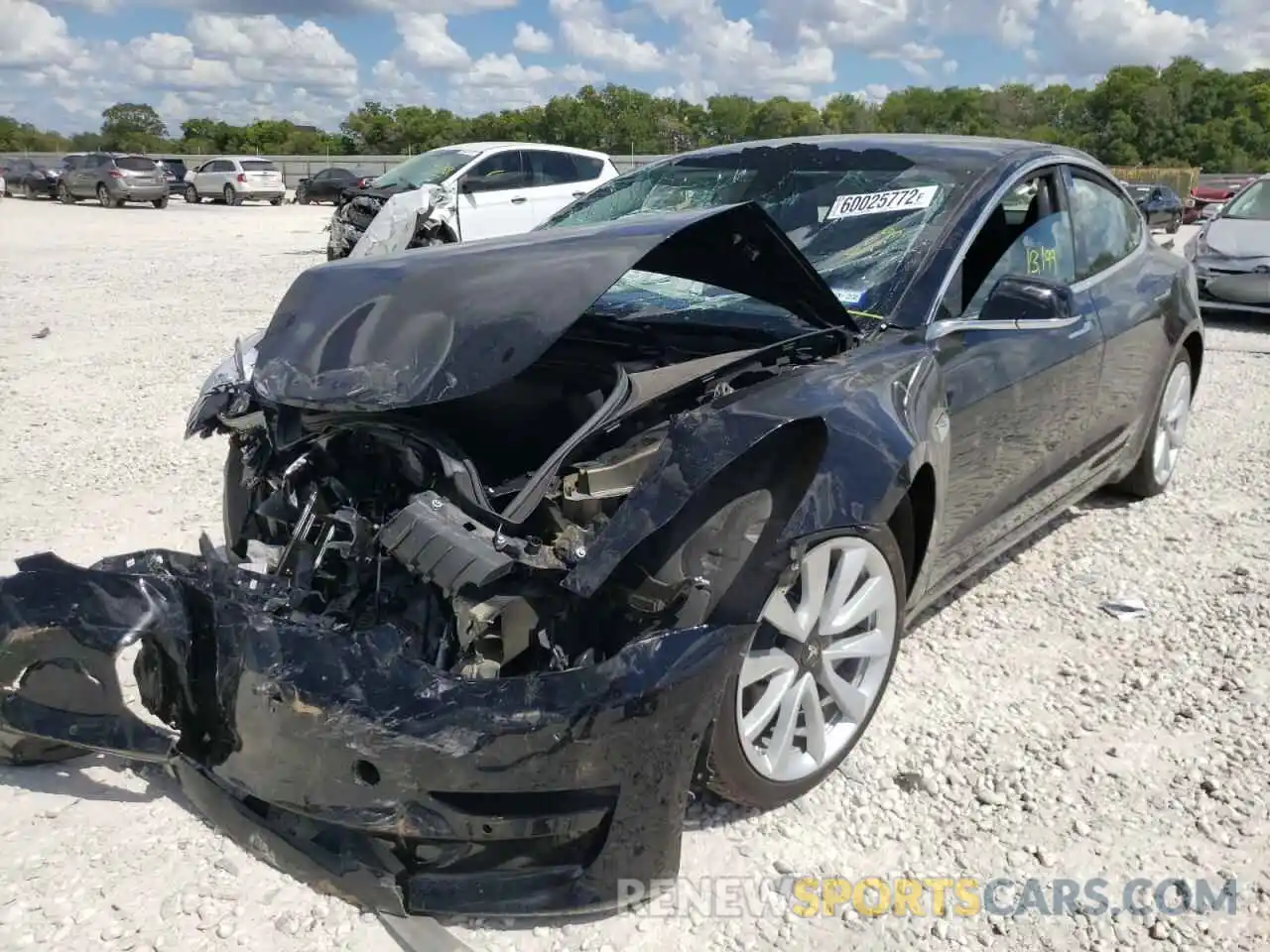 2 Photograph of a damaged car 5YJ3E1EB3LF600466 TESLA MODEL 3 2020