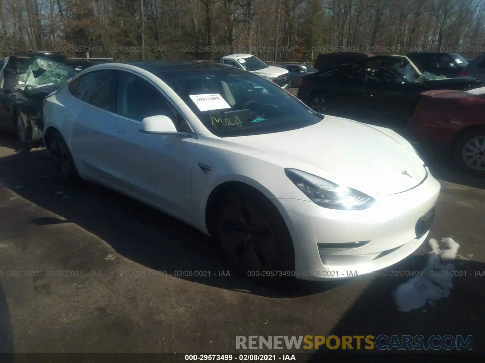 1 Photograph of a damaged car 5YJ3E1EB3LF618580 TESLA MODEL 3 2020