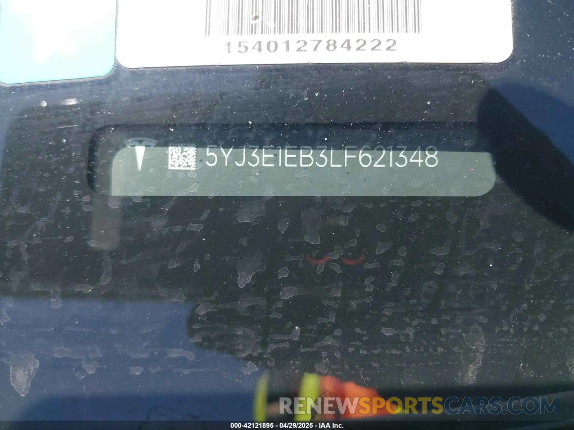 9 Photograph of a damaged car 5YJ3E1EB3LF621348 TESLA MODEL 3 2020
